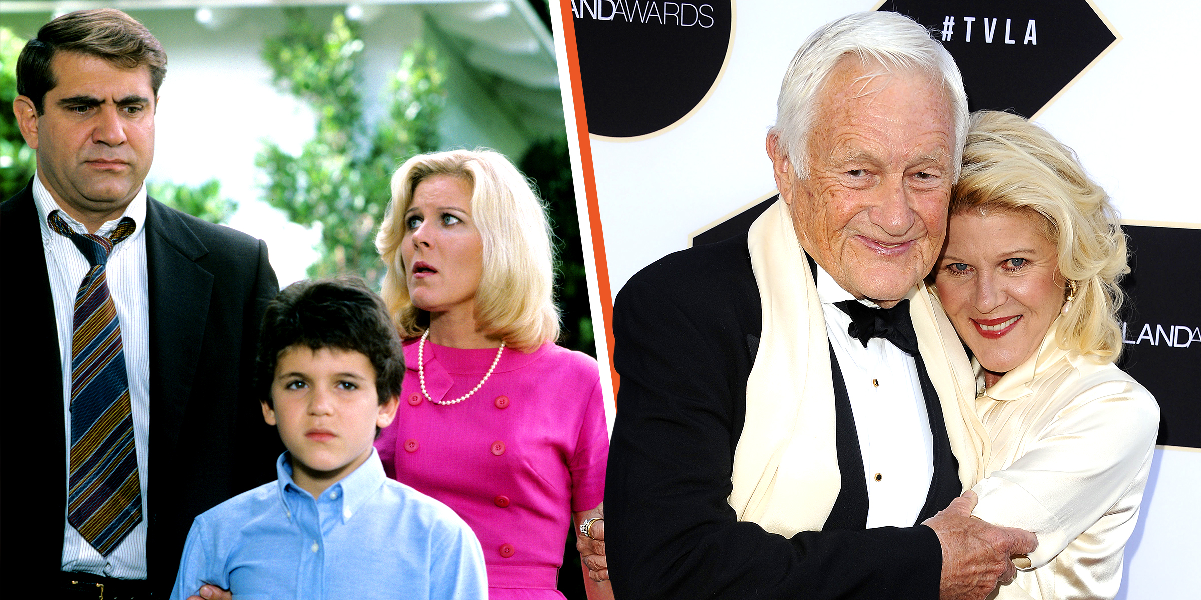 Dan Lauria, Fred Savage, and Alley Mills, 1988 | Orson Bean and Alley Mills, 2015 | Source: Getty Images