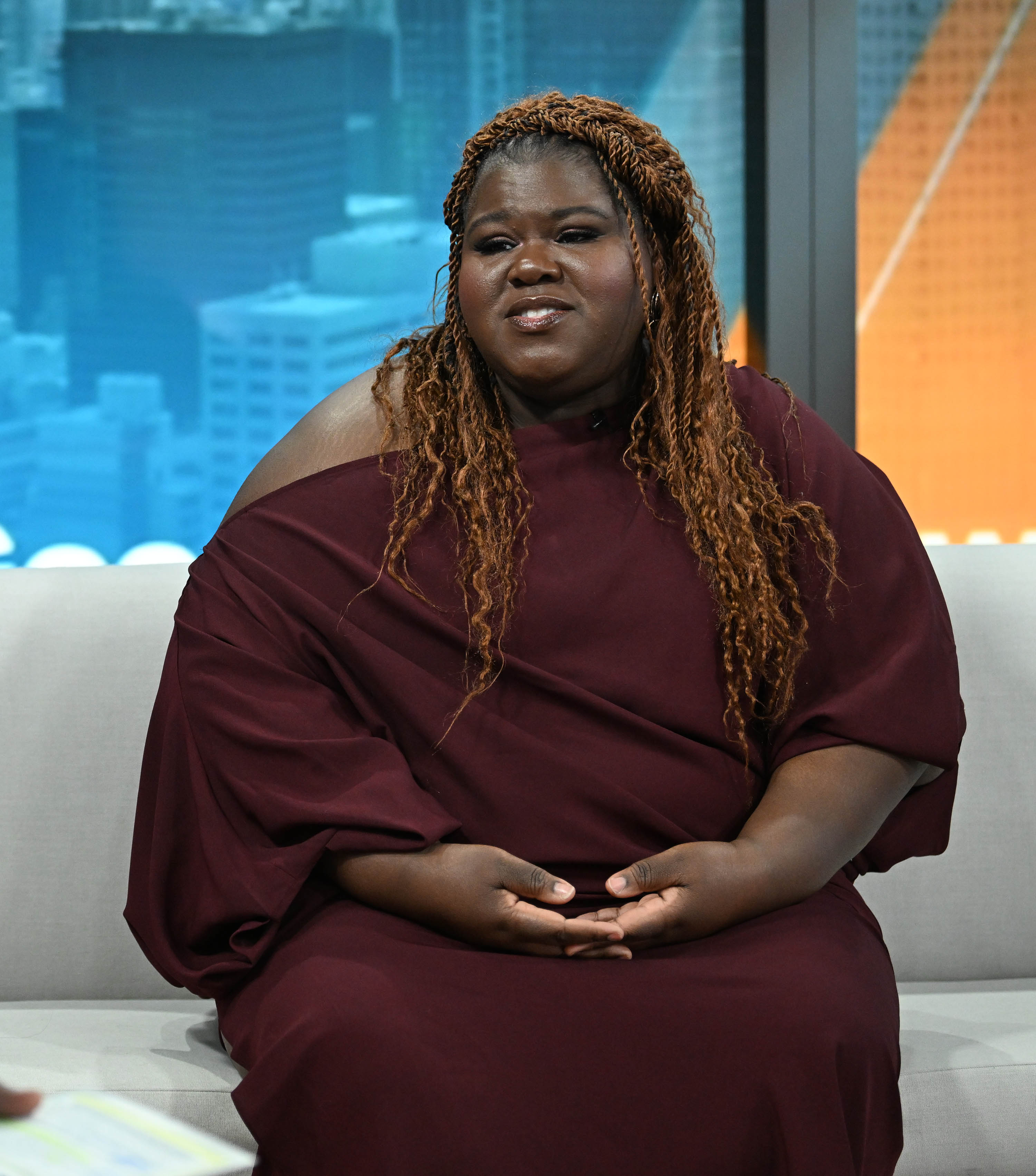 Gabourey Sidibe on "Good Day New York" on April 3, 2025. | Source: Getty Images