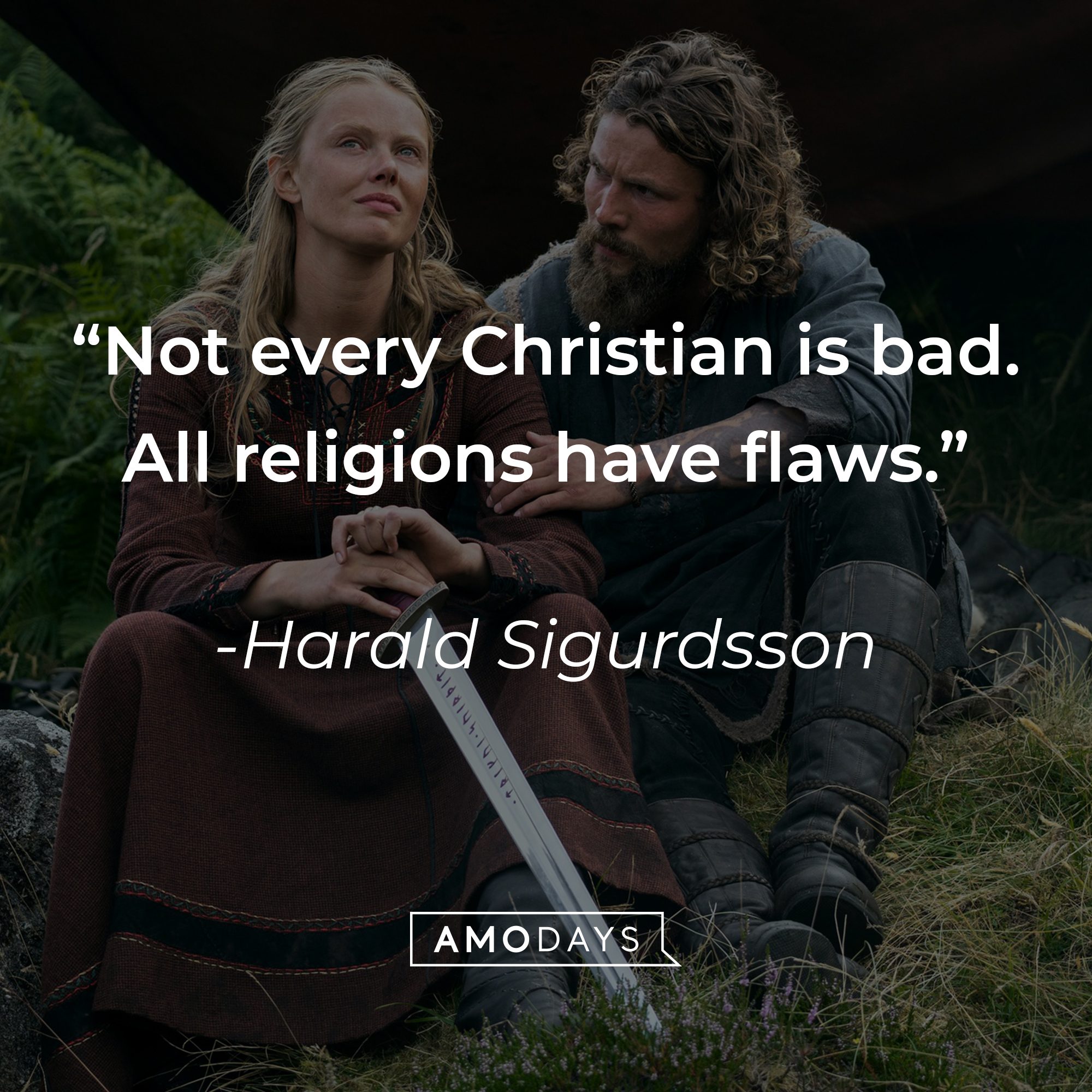 Harald Sigurdsson's quote: "Not every Christian is bad. All religions have flaws."┃Source: facebook.com/netflixvalhalla