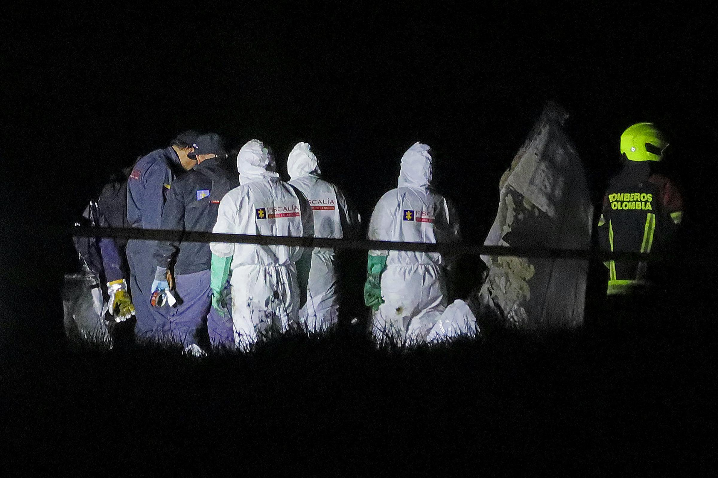 Officials recover bodies after a plane crash that killed six people, including singer Yeison Jiménez, in Colombia | Source: Getty Images