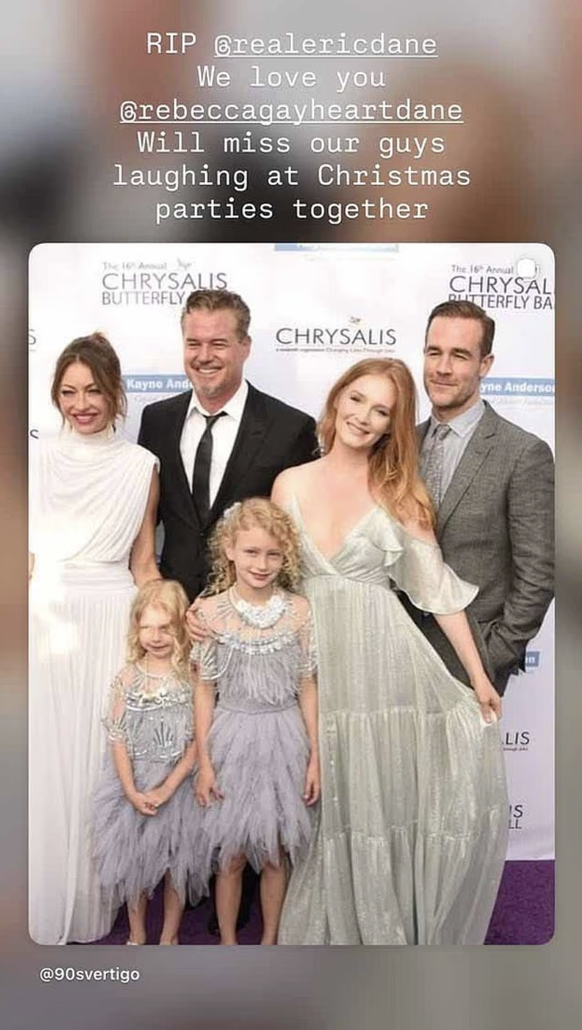 James Van Der Beek and Eric Dane with their families at a past event | Source: Instagram/vanderkimberly