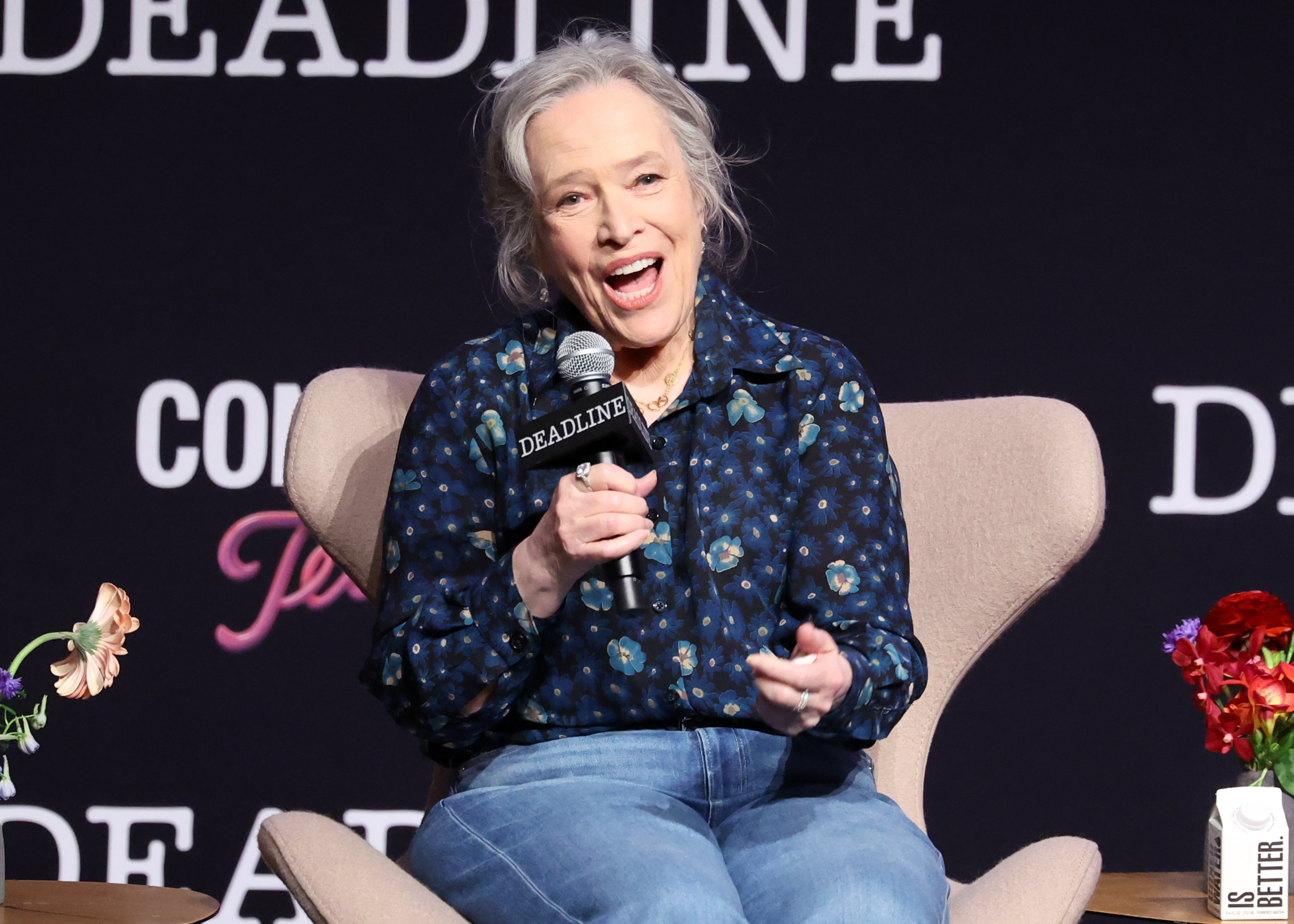 Kathy Bates speaks on a "Matlock" panel at Deadline Contenders Television 2025 in Los Angeles, California, on April 5, 2025 | Source: Getty Images