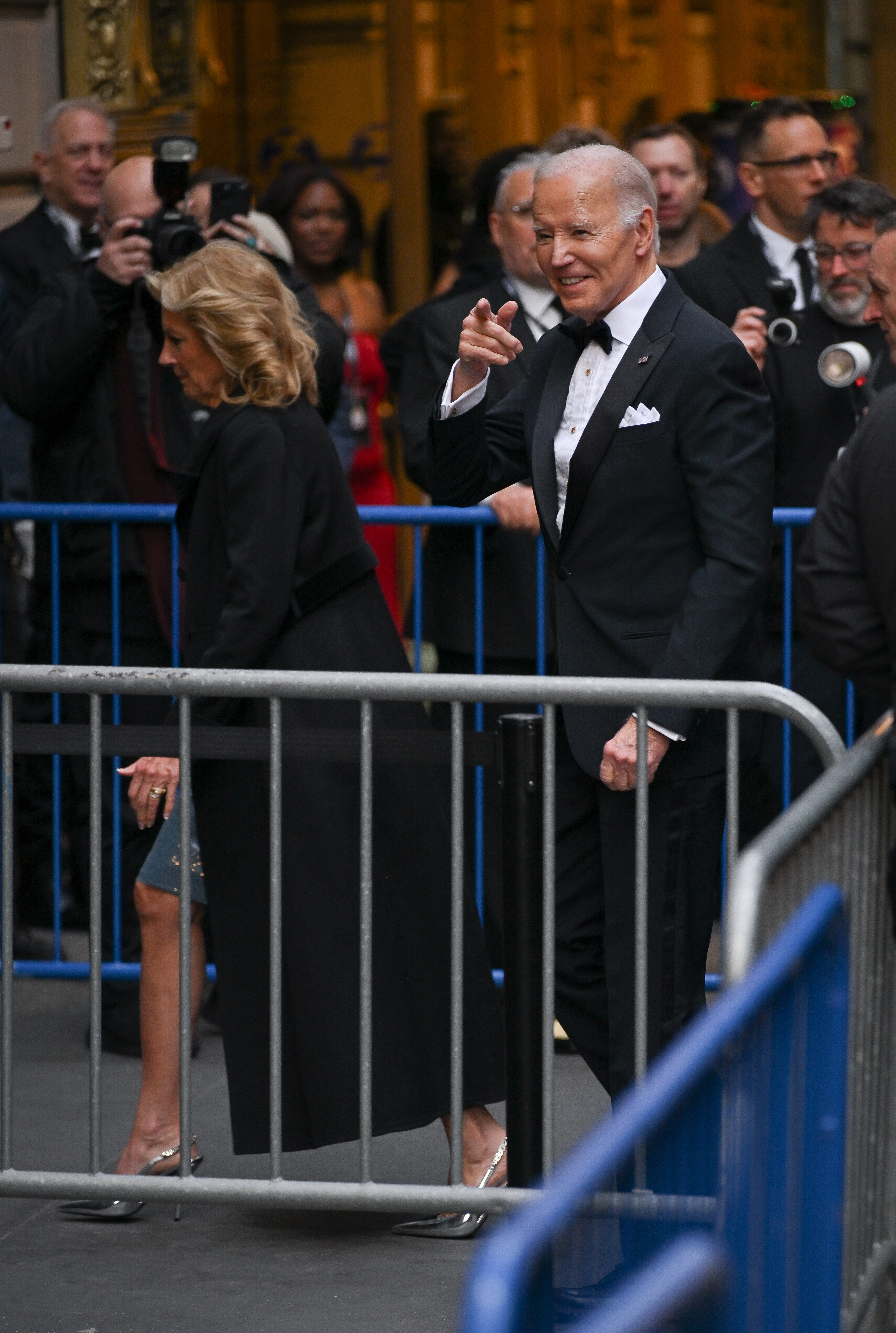 Former U.S. President Joe Biden and Jill Biden (L) are pictured at the opening of "Othello" on Broadway at the Ethel Barrymore Theatre on March 23, 2025, in New York City. | Source: Getty Images