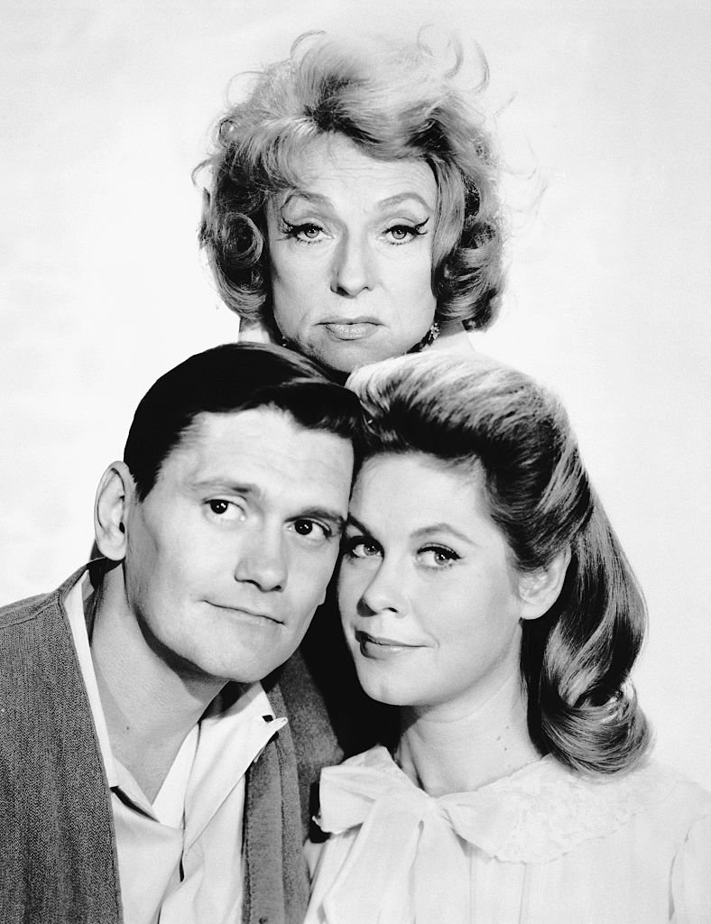  1965-Stars of the ABC-TV program Bewitched, starring Elizabeth Montgomery, Dick York and Agnes Moorhead. | Source: Getty Images