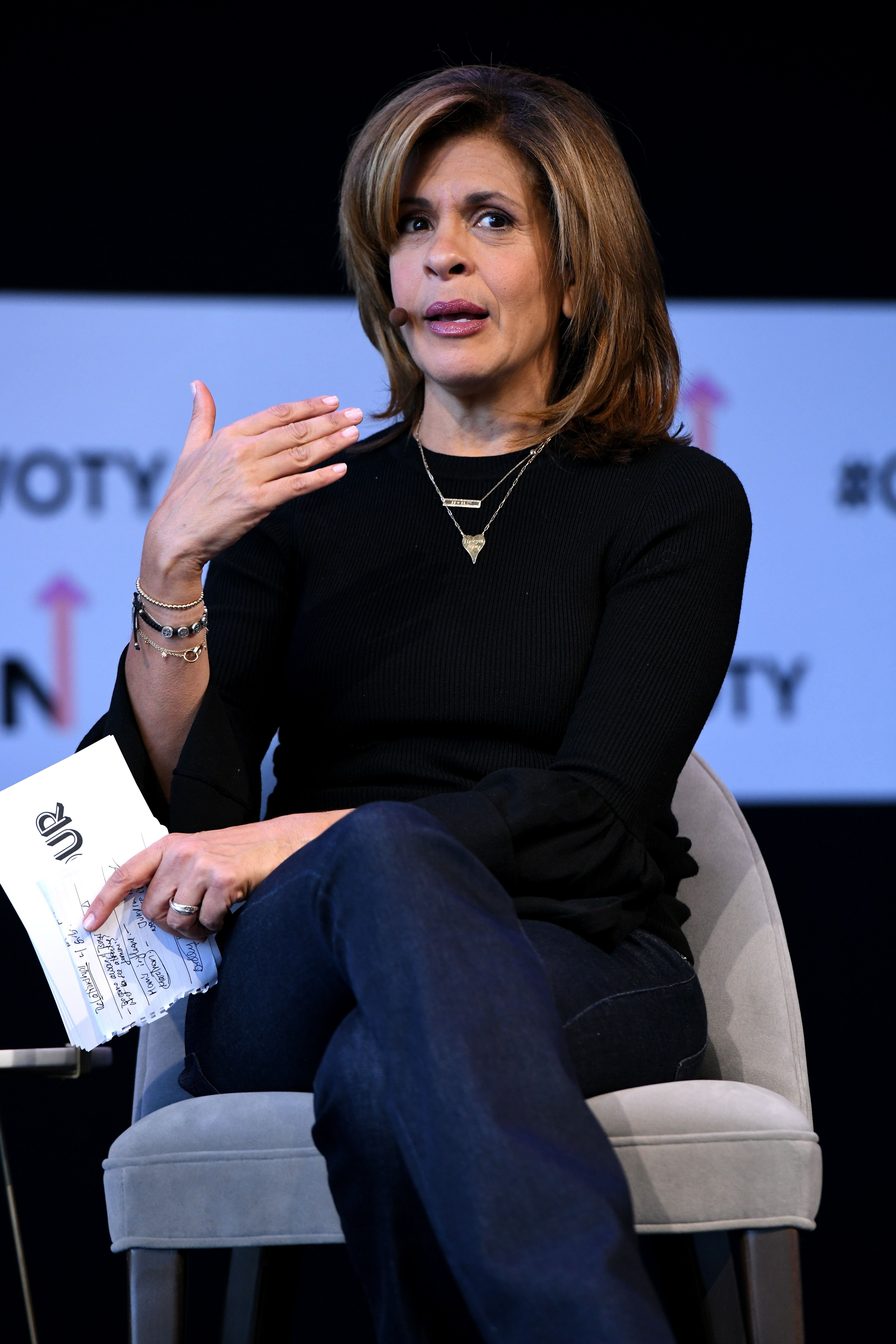 Hoda Kotb speaks onstage during "Closing The Dream Gap: Showing Girls (and Ourselves) What's Next" panel at 2018 Glamour Women Of The Year Summit: Women Rise at Spring Studios on November 11, 2018 | Photo: Getty Images