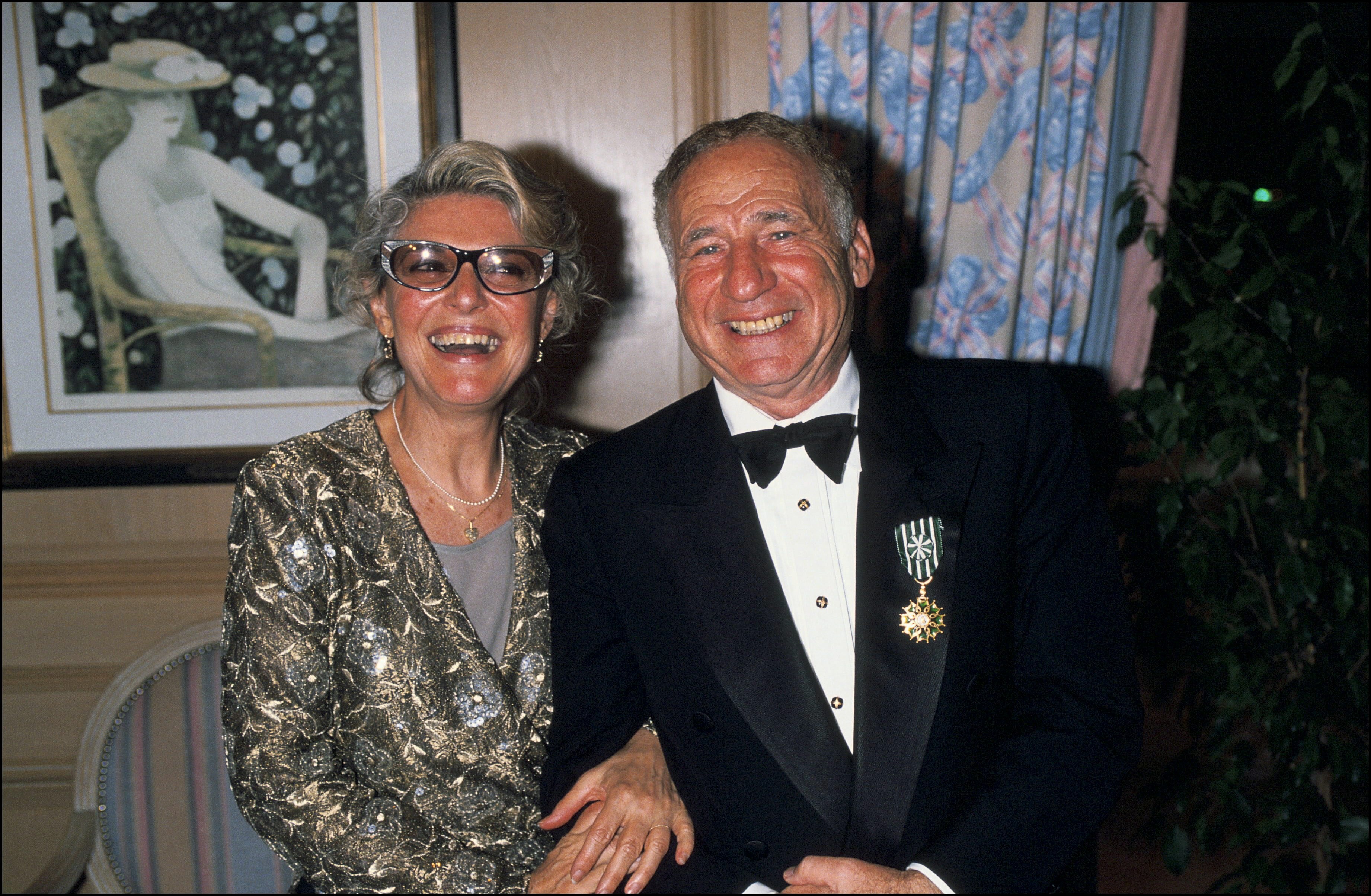 Mel Brooks and Ann Bancroft in Cannes, France on May 15, 1991. | Source: Getty Images
