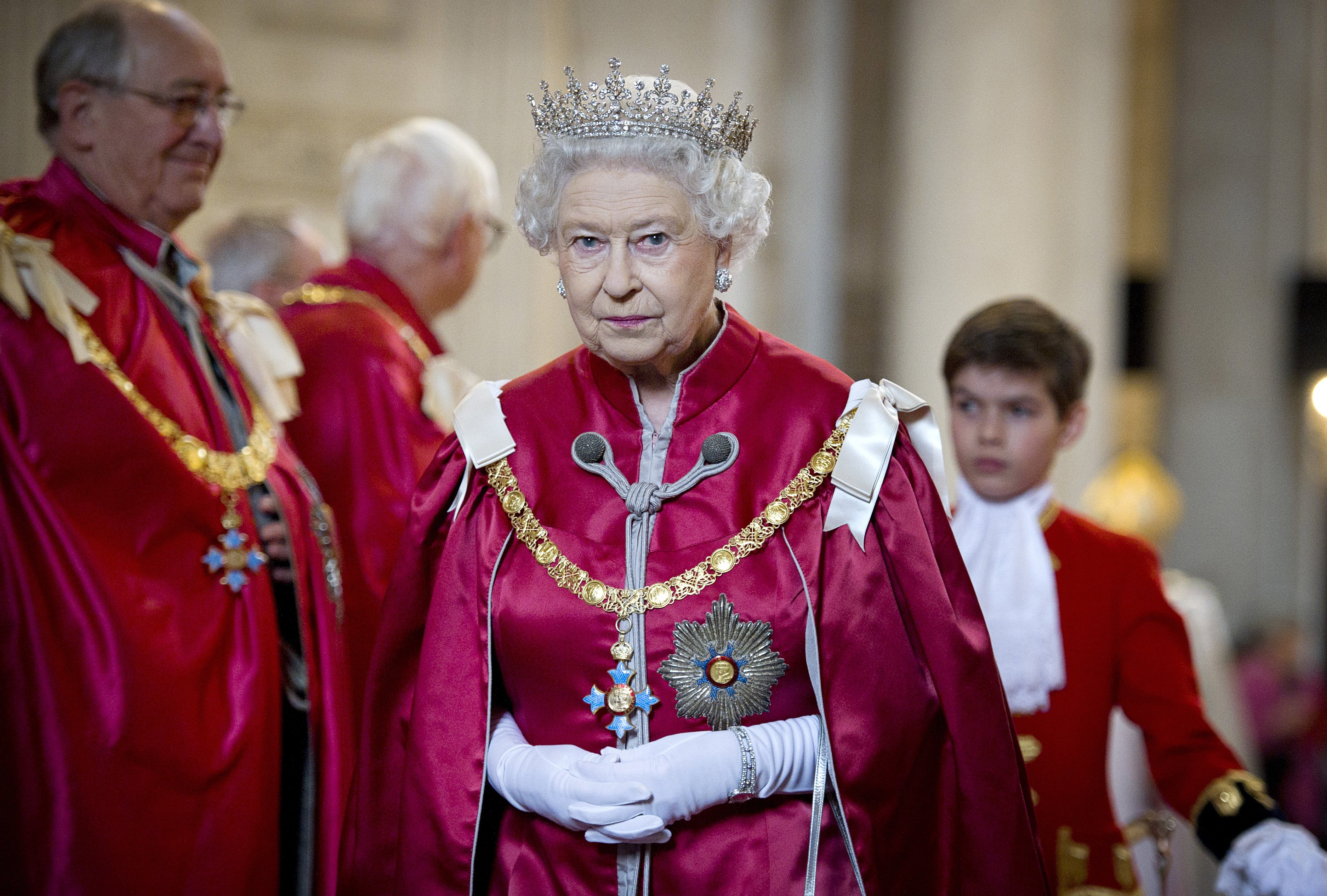 Queen Elizabeth II at a service for the Order of the British Empire on March 7, 2012, in London, England | Source: Getty Images