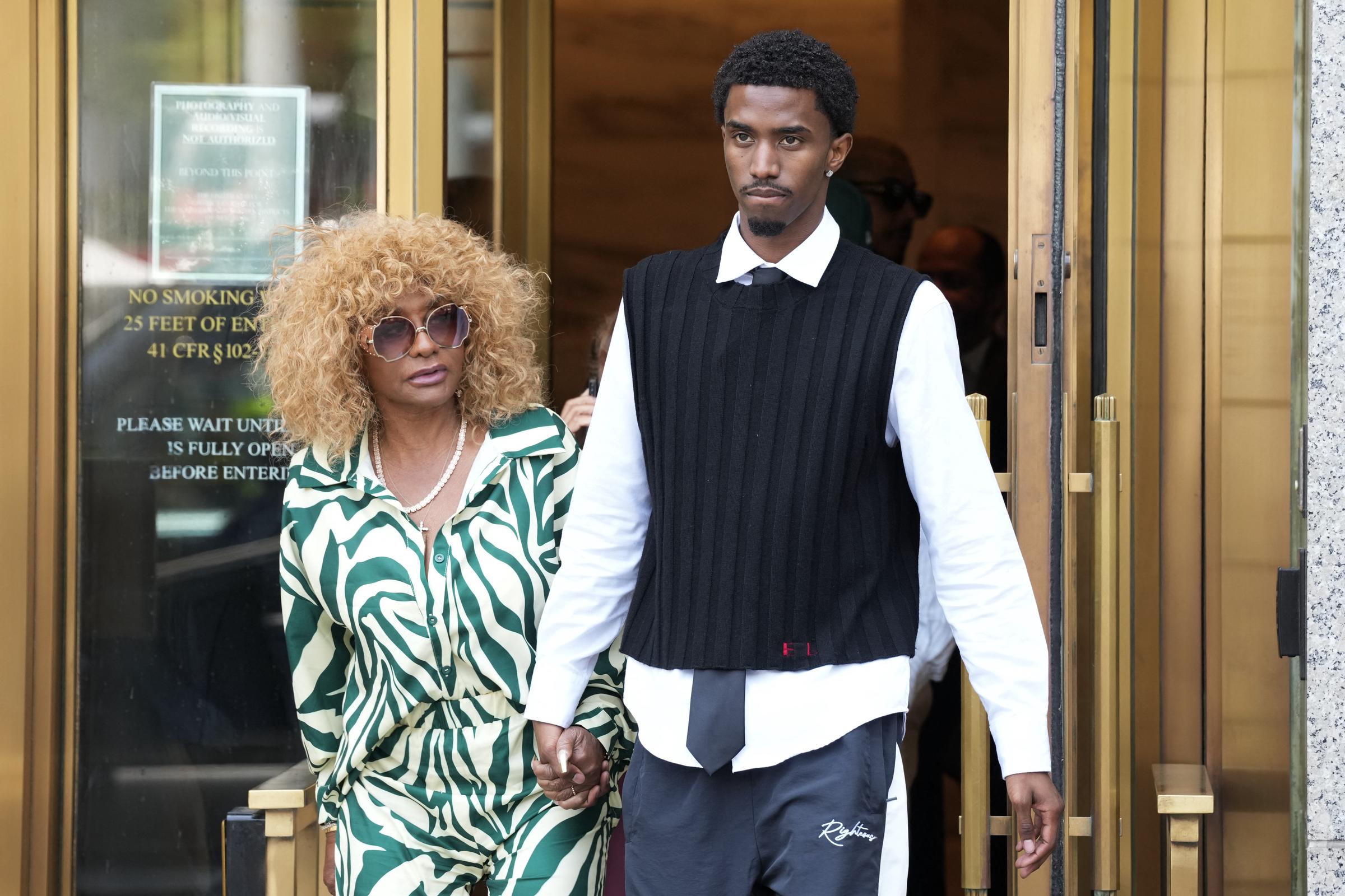 Janice and Christian Combs depart federal court on July 1, 2025, in New York City. | Source: Getty Images