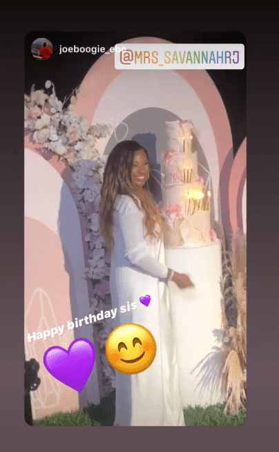Savannah James during her birthday party. | Source: Instagram.com/Mrs_savannahrj