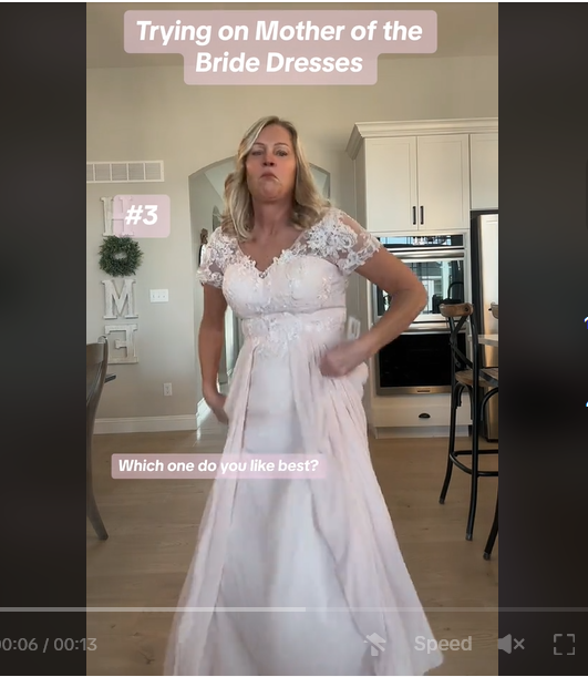 Stacey D's third gown | Source:Tiktok/@stacydsellsmohomes