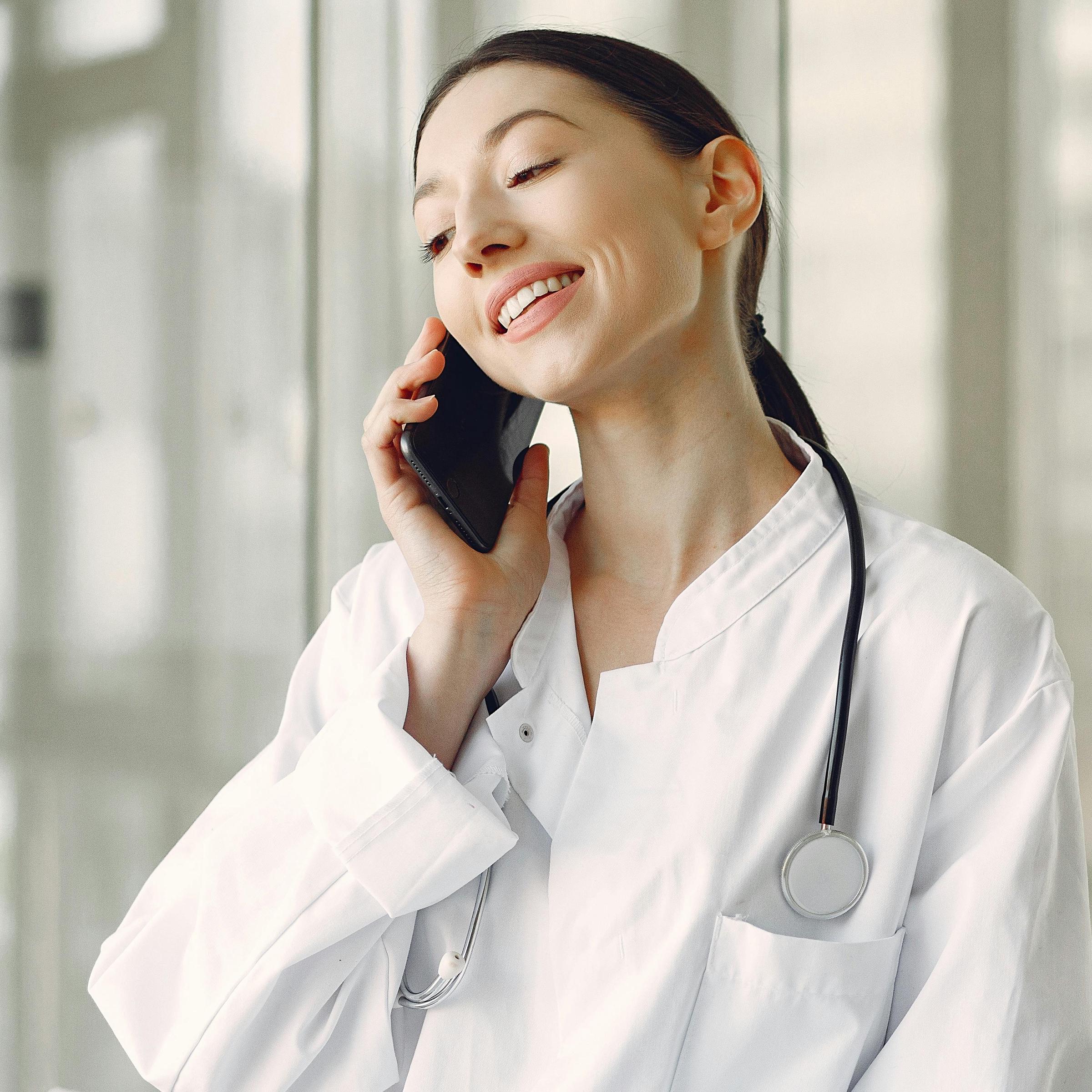 A medical professional on a call in a hospital | Source: Pexels