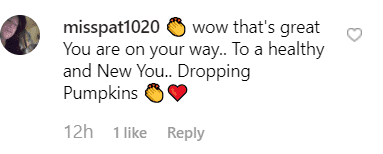A fan praises Lauryn Mychelle Shannon aka Pumpkin for her weight loss on her Instagram post. | Source: Instagram/pumpkin