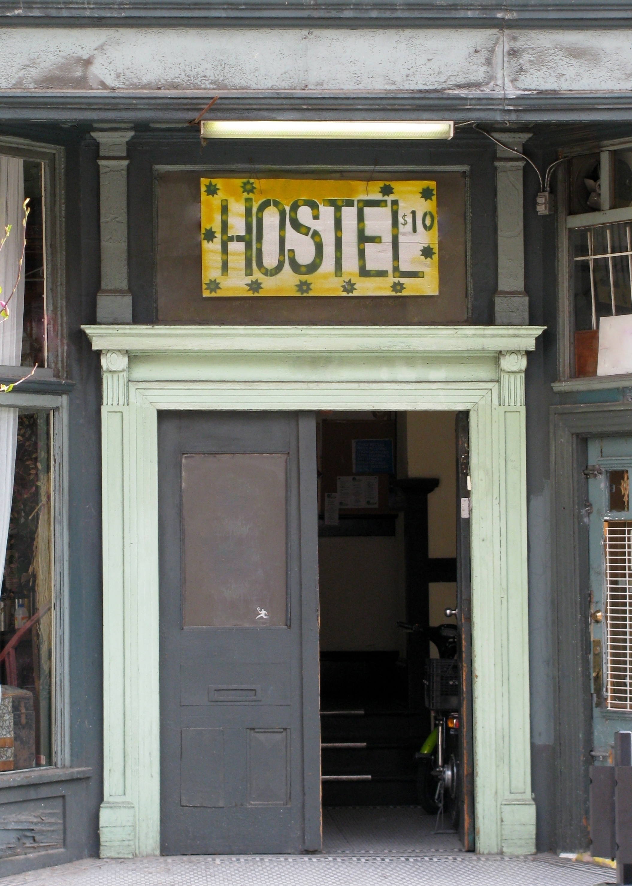 Hostel entrance | Source: Shutterstock.com
