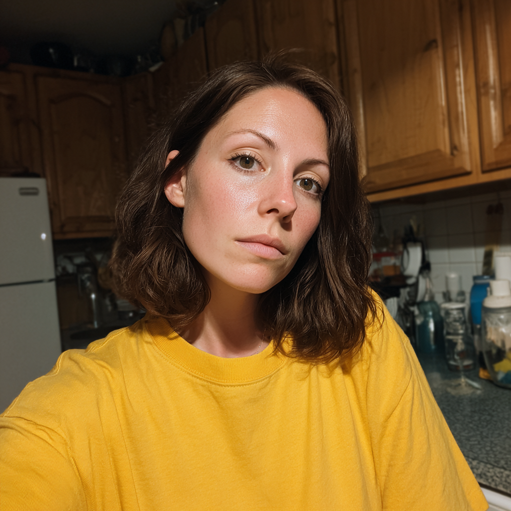 A woman standing in a kitchen | Source: Midjourney