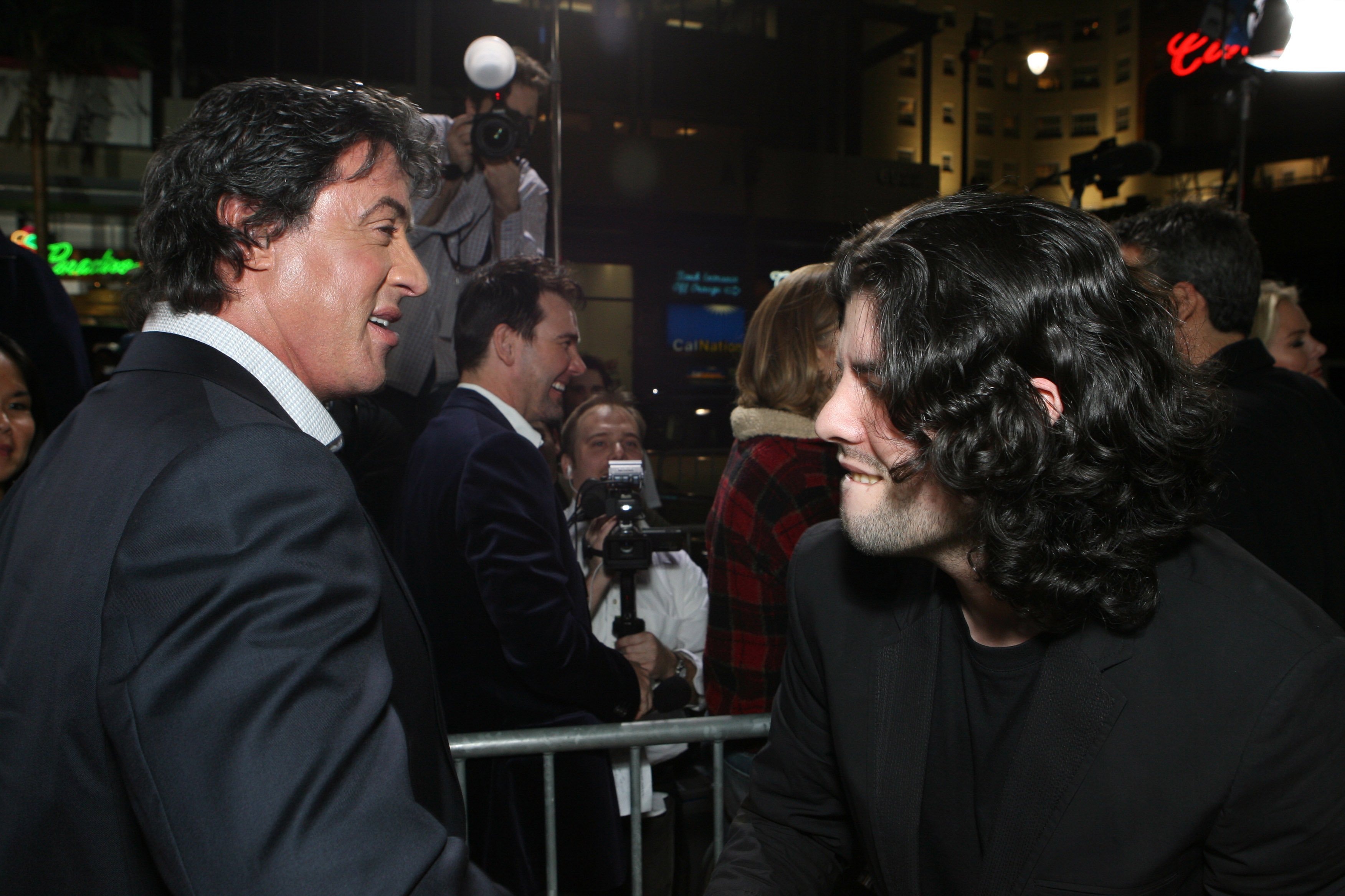 Sylvester and Sage Stallone during the world premiere of "Rocky Balboa" in Hollywood, California, on December 13, 2006. | Source: Getty Images
