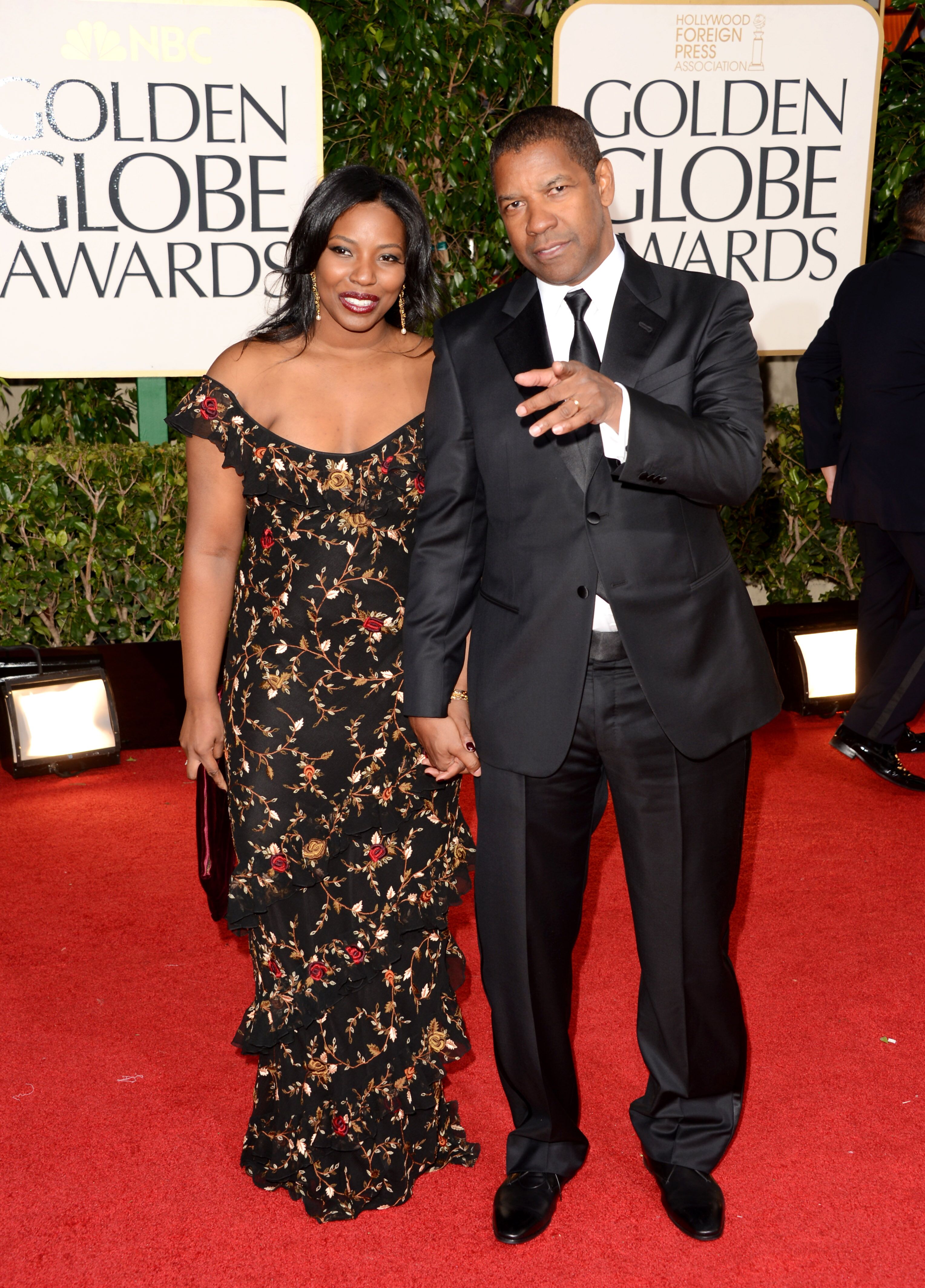 Denzel Washington and daughter Olivia at the 70th Annual Golden Globe Awards | Source: Getty Images