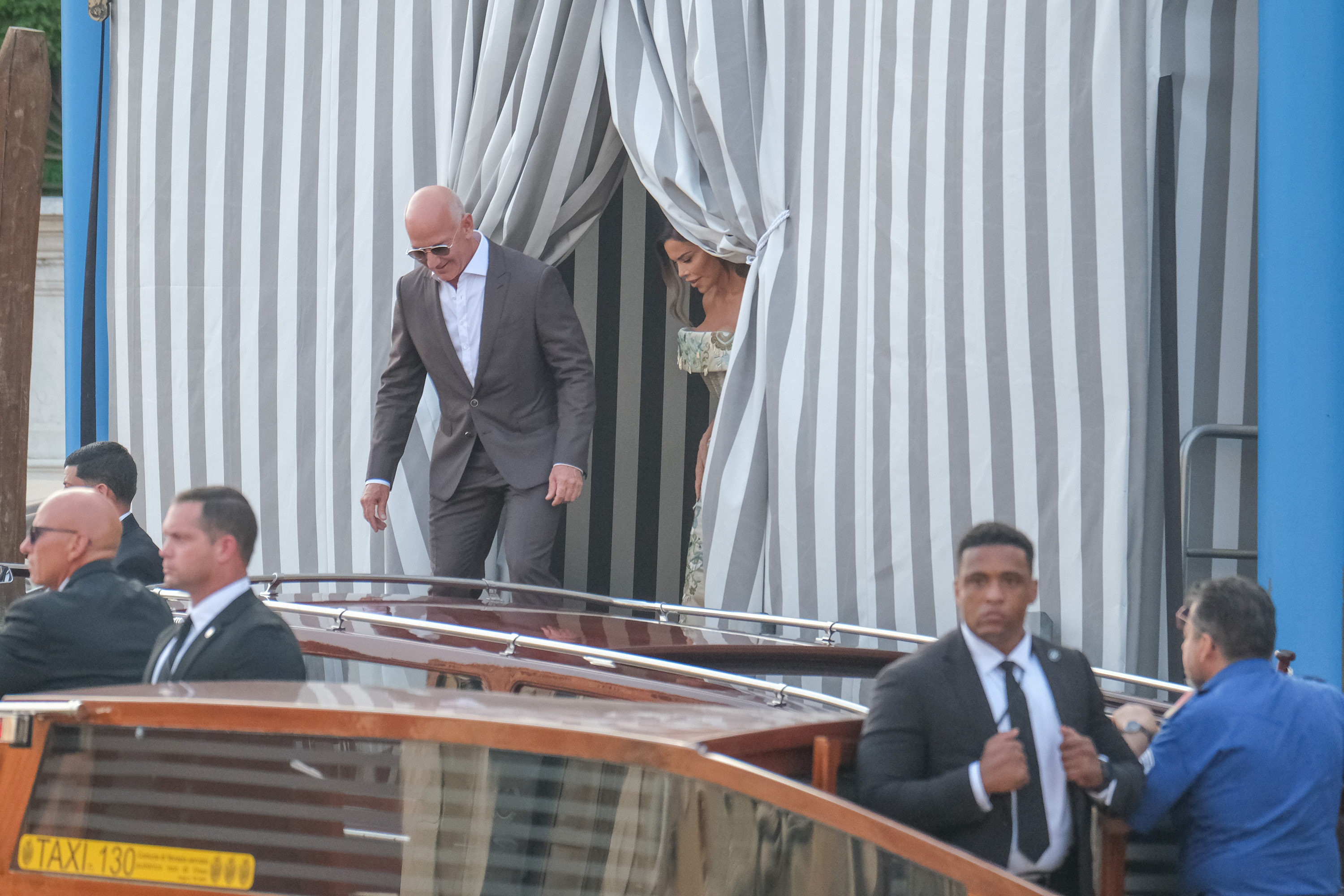 Jeff Bezos ahead photographed at the Aman Hotel in Venice, Italy, on June 26, 2026. | Source: Getty Images