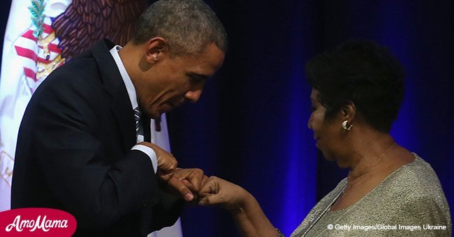 Obama couldn't hold back tears while watching Aretha Franklin's performance