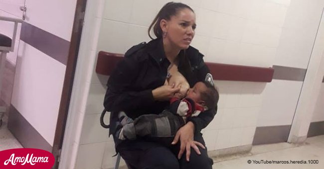 Photo of police officer breastfeeding someone else's malnourished baby goes viral