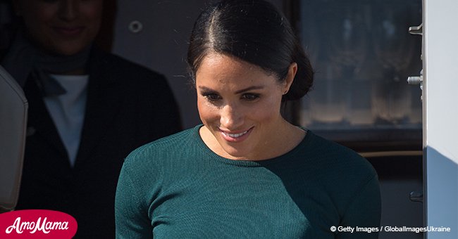 Meghan Markle made her Royal airport debut in emerald green Givenchy outfit