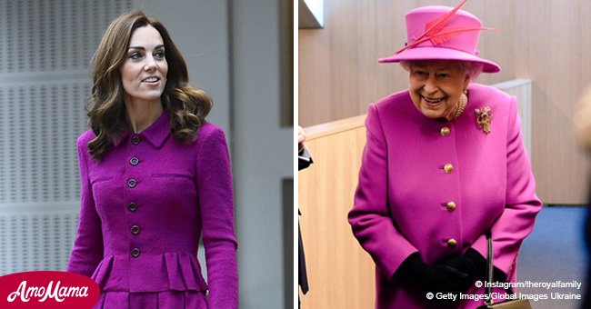 Kate Middleton follows in Queen's footsteps with elegant magenta suit for Royal Opera House visit