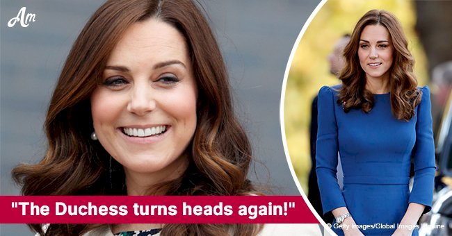 Kate Middleton dazzles in blue sheath dress while attending her second engagement this week