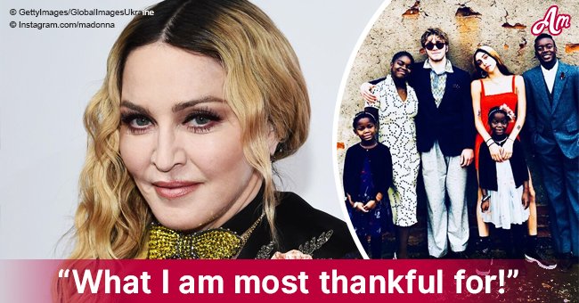 Madonna shares a rare photo of all 6 of her children celebrating Thanksgiving together