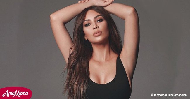 Kim Kardashian shows off her baby daughter's face in a new video