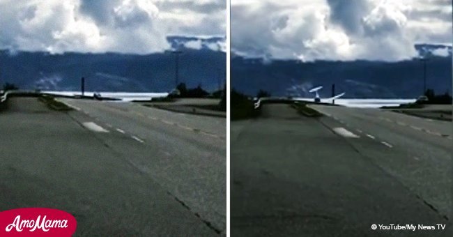 Pilot crashes aircraft onto road and flips after attempted landing