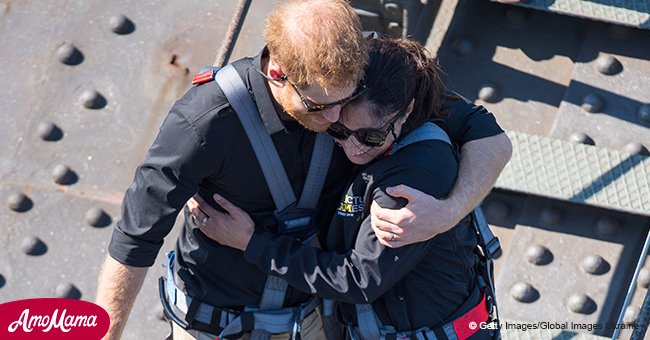 Here is how Prince Harry comforted a service widow who climbed Sydney Harbour Bridge with him