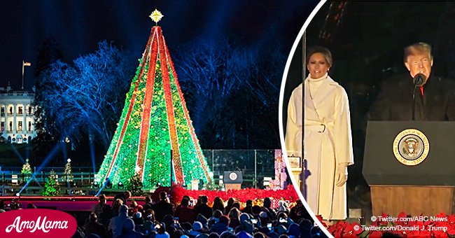 President Trump and First Lady Melania light National Christmas tree in a heartwarming video