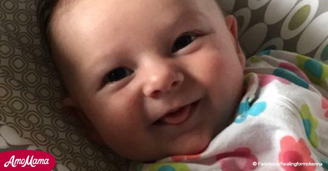 Baby fights for her life after being hit in the head with a softball while in mom's arms