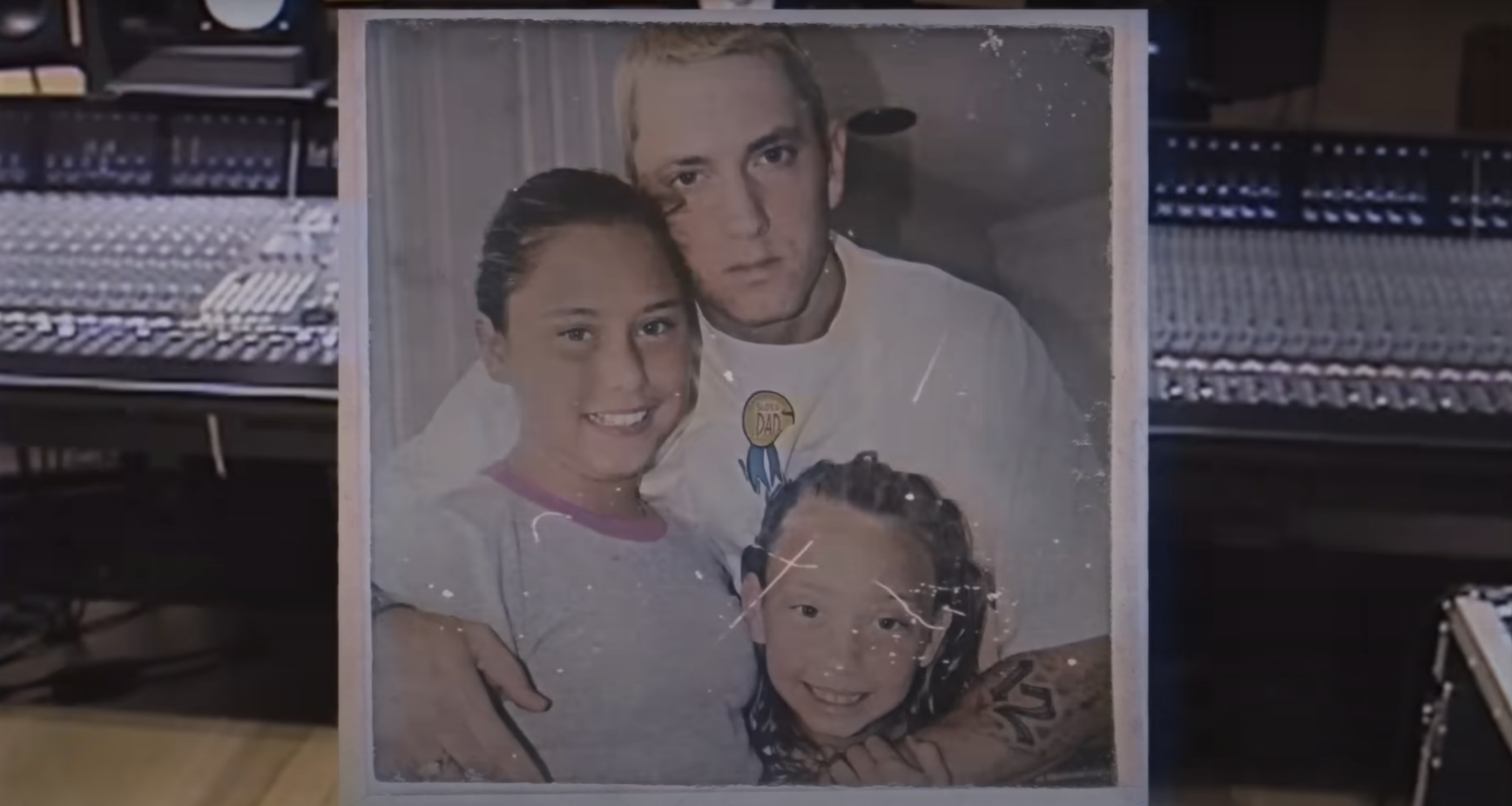 Eminem and his daughter Hailie Jade in a clip uploaded on October 3, 2024 | Source: YouTube/EminemMusic