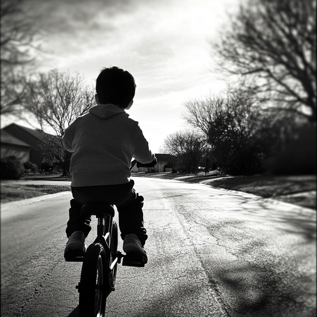 A boy riding a bicycle | Source: Midjourney