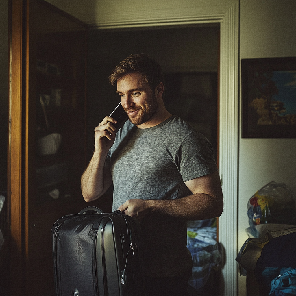 A man talking on the phone | Source: Midjourney