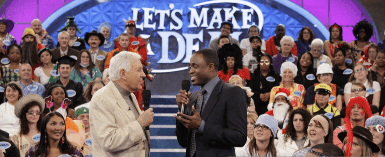 Monty Hall and Emmy Award-winner Wayne Brady of the one-hour daytime series "Let's Make A Deal," on January 29 | Photo: Getty Images