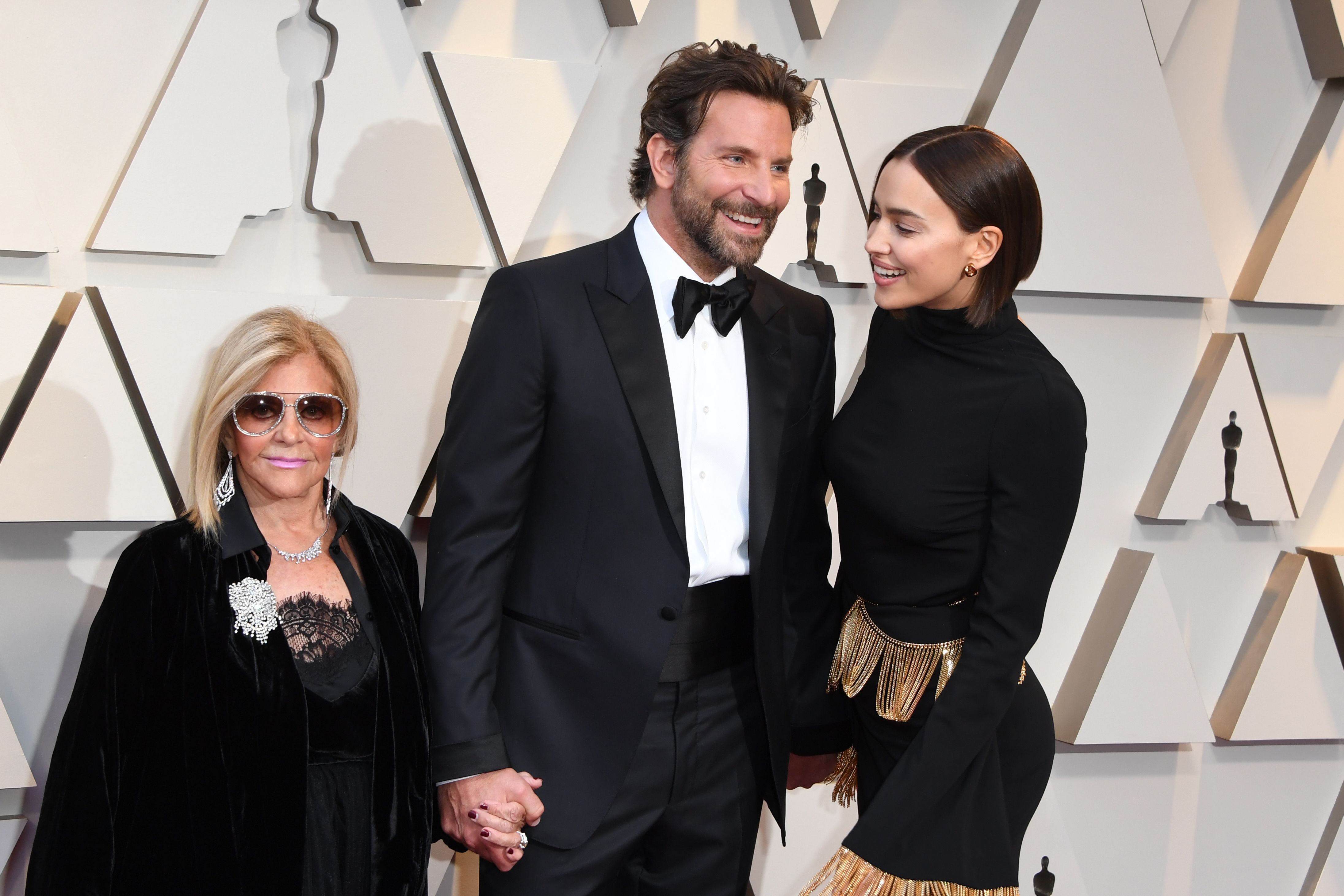 Bradley Cooper, Irina Shayk, and his mom Gloria Campano arrive for the 91st Annual Academy Awards at the Dolby Theatre in Hollywood, California, on February 24, 2019. | Source: Getty Images