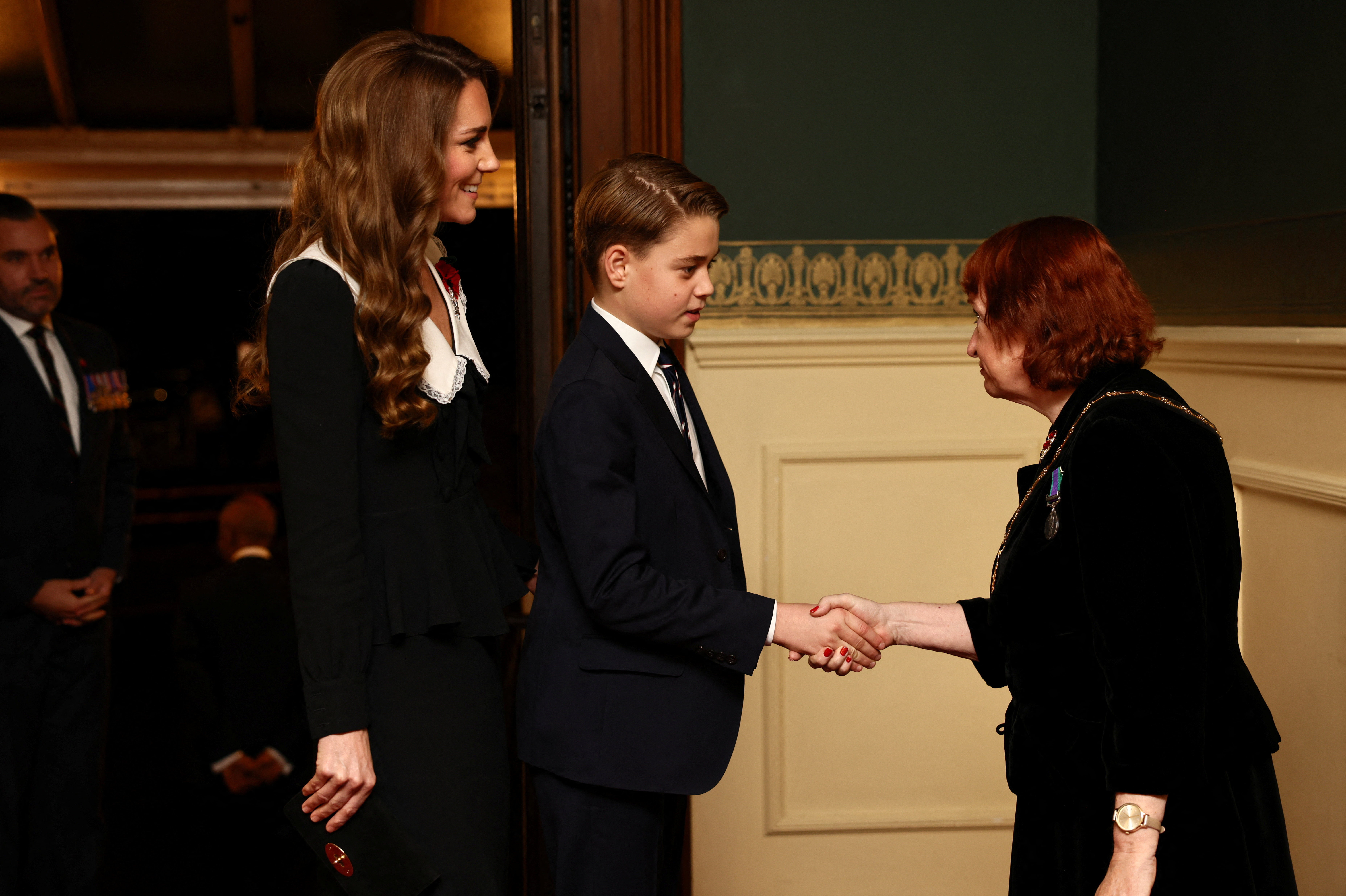 Catherine, Princess of Wales, and Prince George arrive at the Royal Albert Hall for the Royal British Legion Festival of Remembrance on November 8, 2025, in London, England. | Source: Getty Images