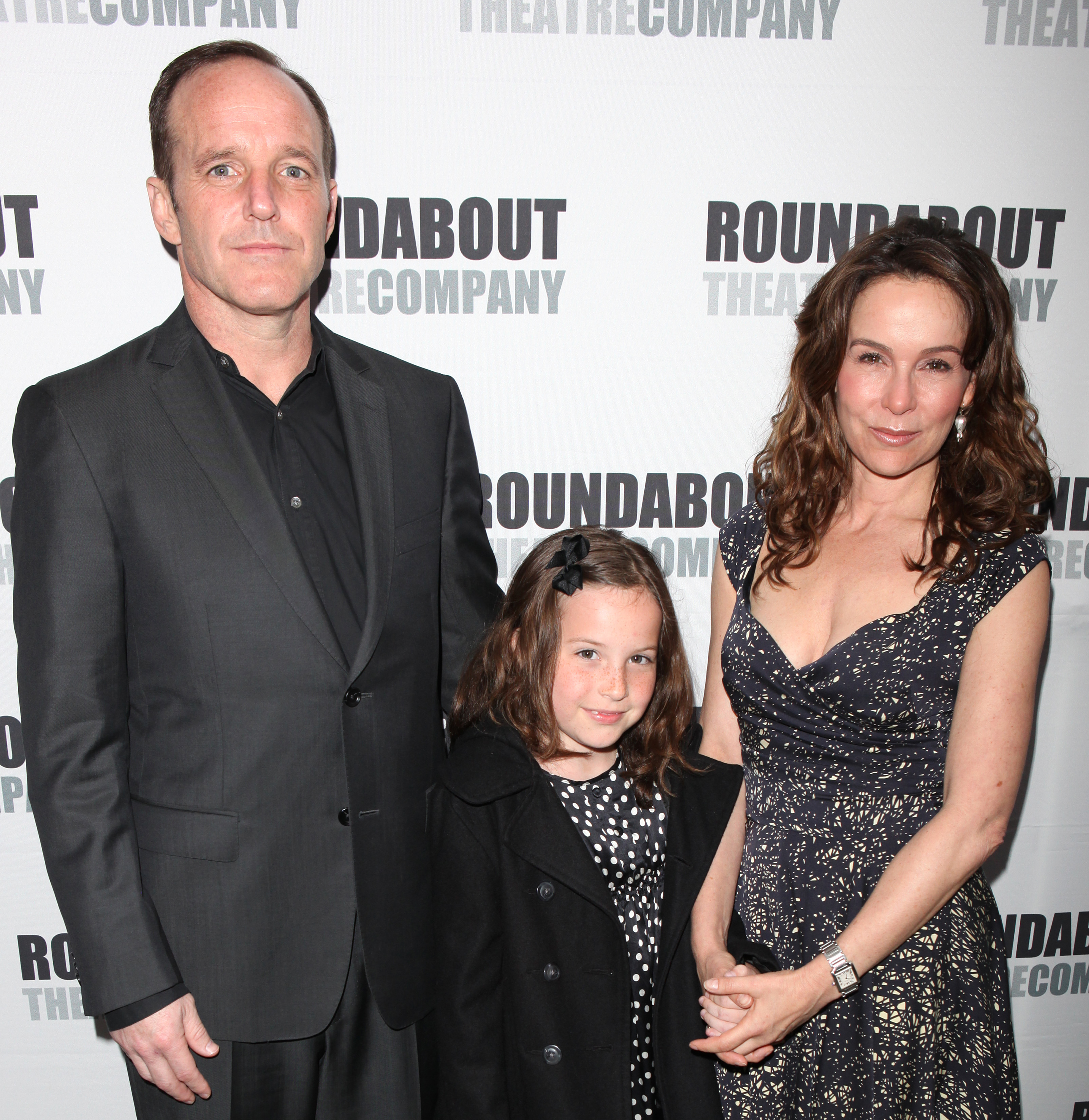 Clark Gregg, Stella Gregg and Jennifer Grey at the Opening Night Performance of "'Anything Goes" on April 7, 2011 in New York City. | Source: Getty Images
