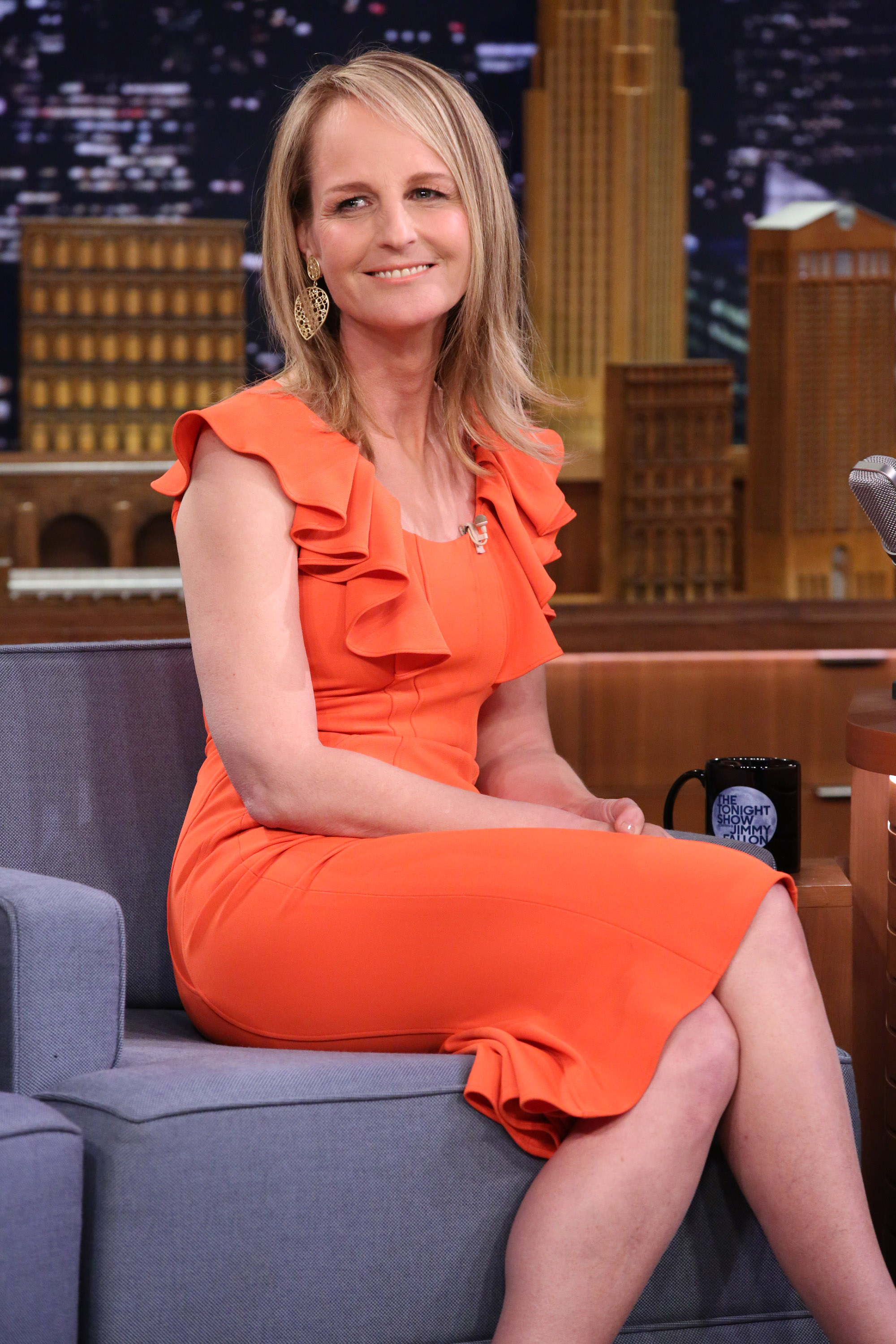 Helen Hunt during an appearance on "The Tonight Show Starring Jimmy Fallon" on May 1, 2015 | Source: Getty Images