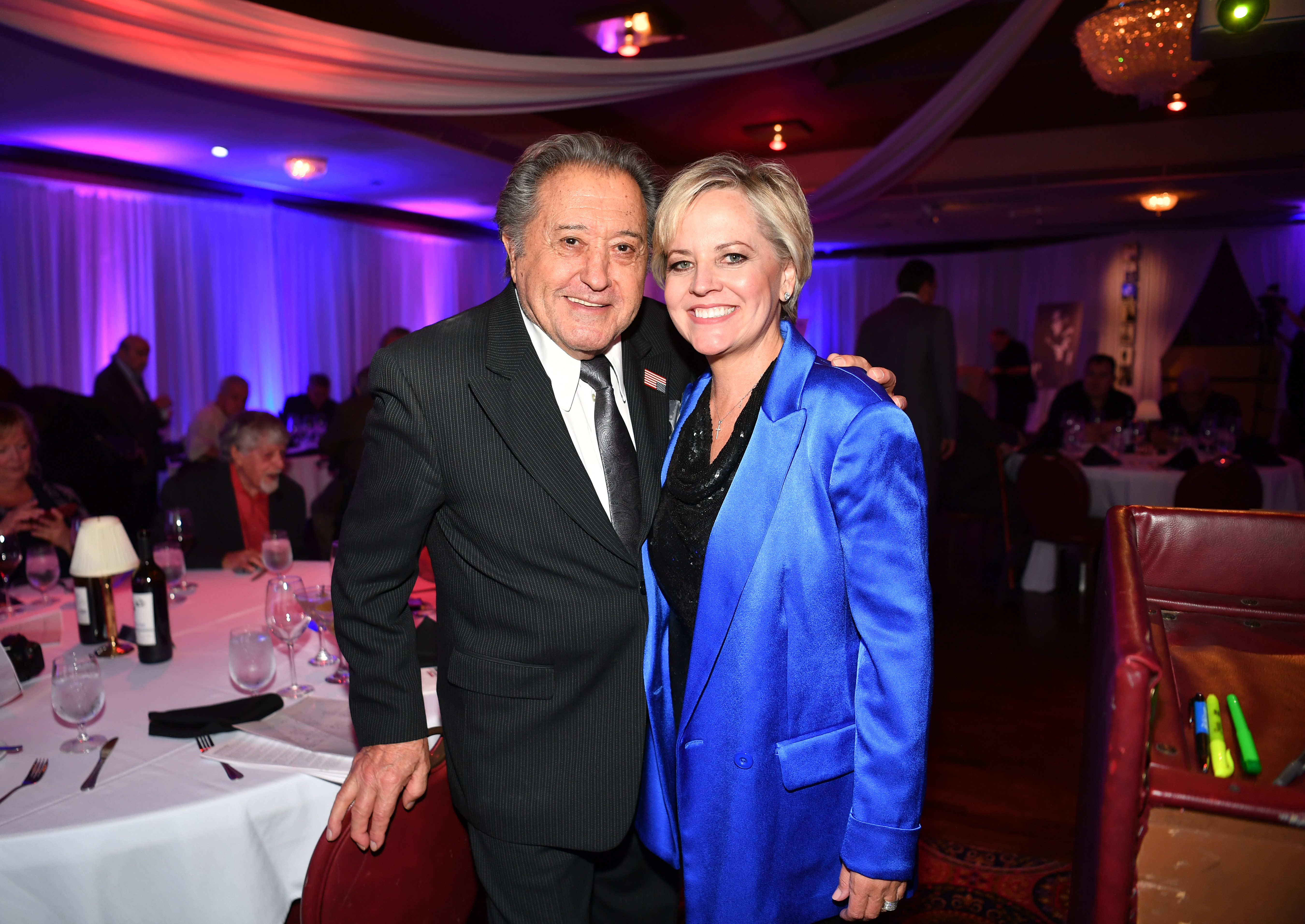 Nelson Sardelli and Emily Conner at Pat Cooper's Celebration of Life event at the Italian American Club on July 30, 2023, in Las Vegas, Nevada. | Source: Getty Images