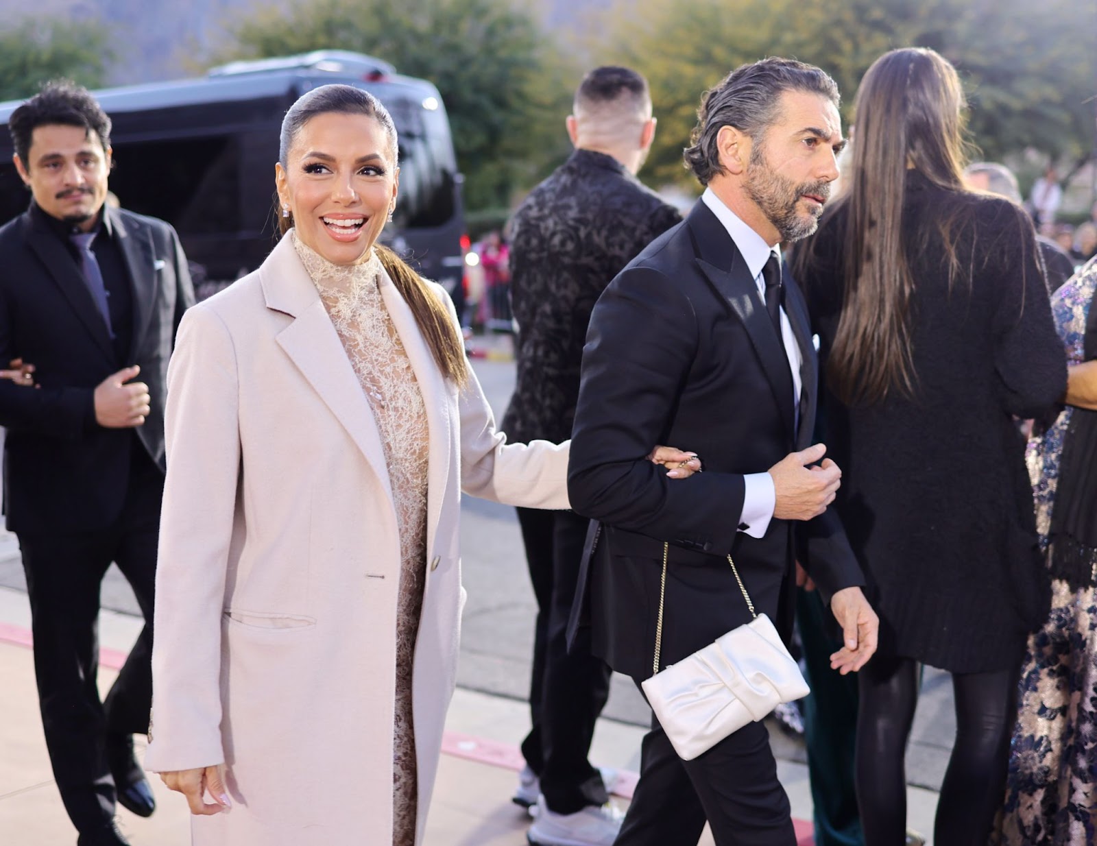 Eva Longoria and José Bastón at the 35th Annual Palm Springs International Film Awards on January 4, 2024, in Palm Springs, California. | Source: Getty Images