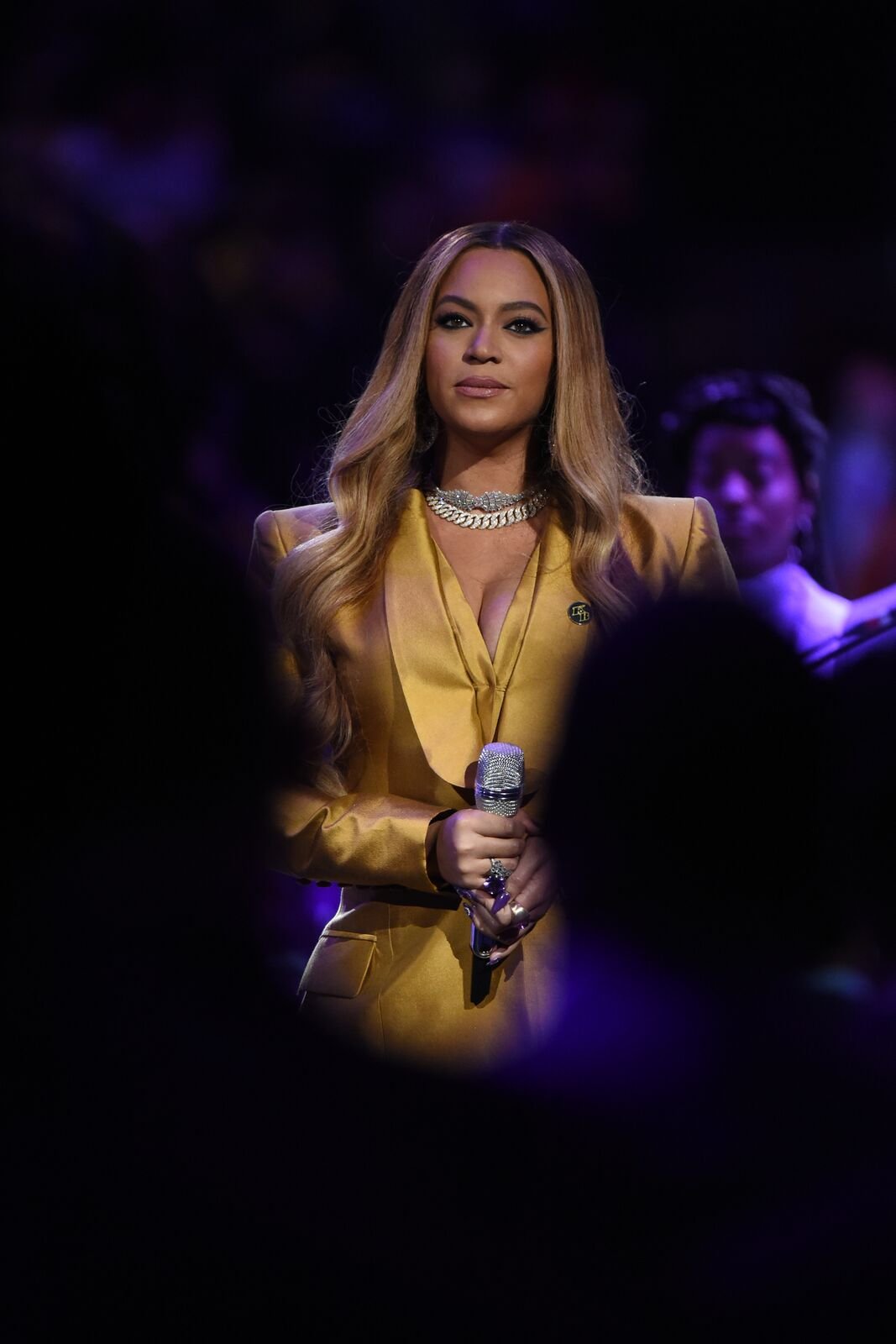 Beyoncé at the Kobe Bryant Memorial Service on February 24, 2020, at the STAPLES Center in Los Angeles, California | Photo: Andrew D. Bernstein/NBAE/Getty Images