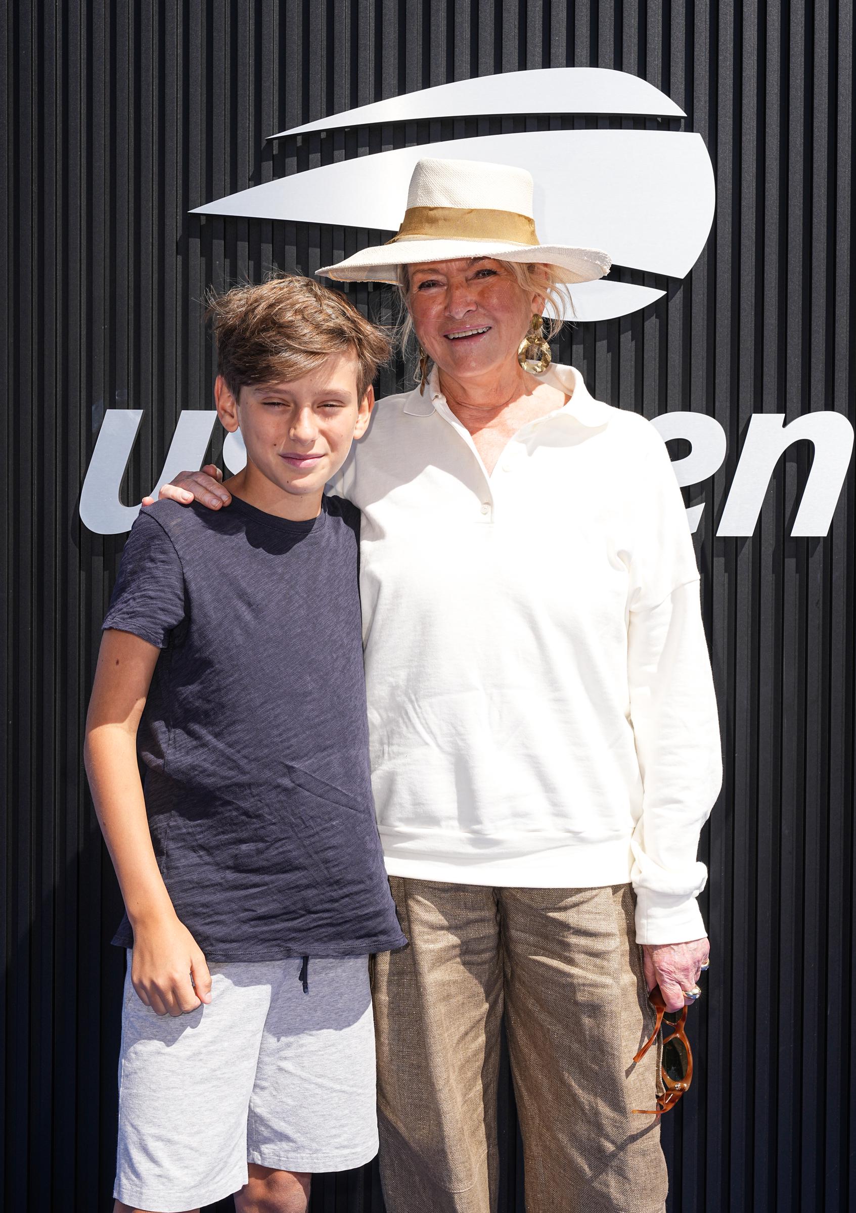 Truman and Martha Stewart smile for the camera as they attend the 2024 US Open. | Source: Getty Images