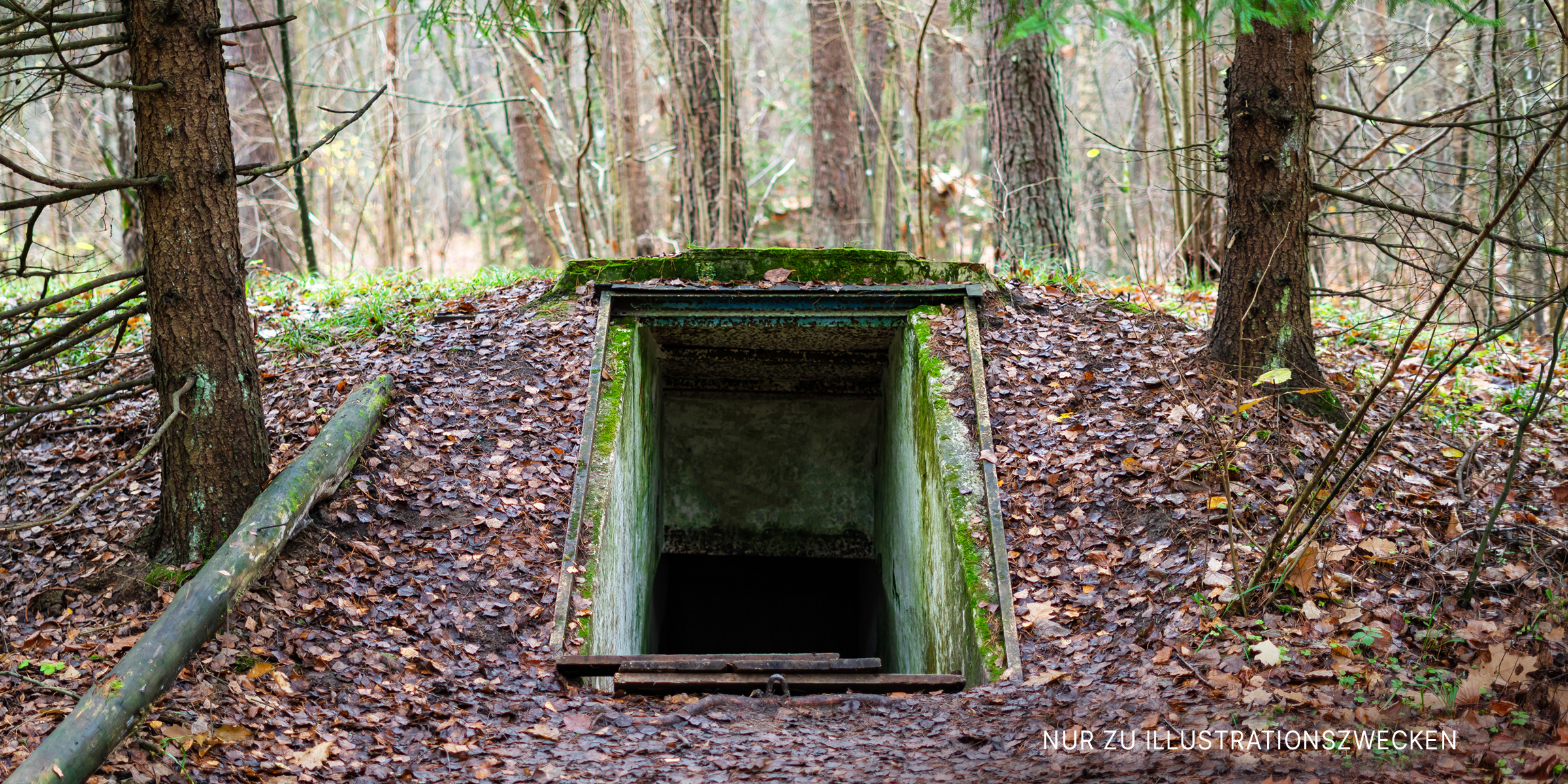 Eingang zum unterirdischen Bunker. | Quelle: Getty Images