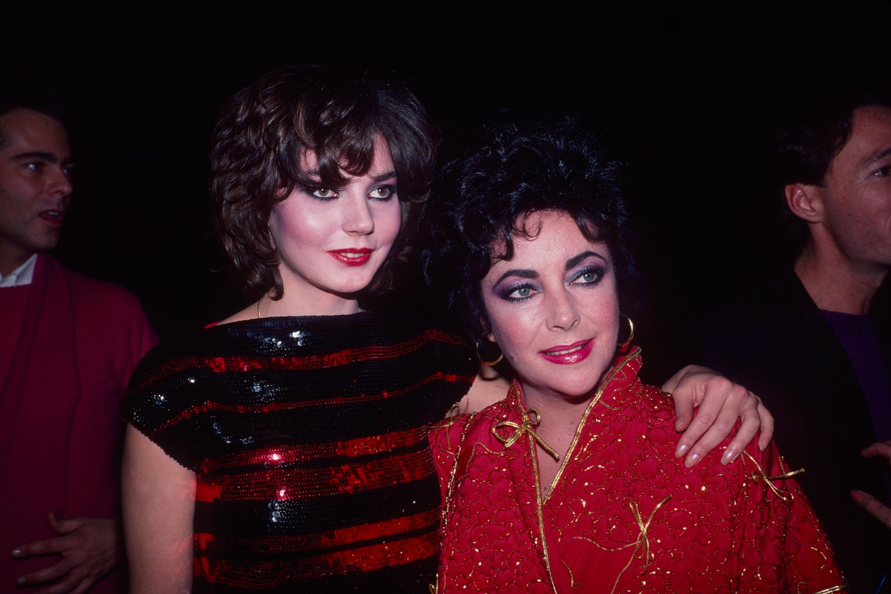 Maria Burton and her mother Elizabeth Taylor attend an event at the Roxy Roller Rink in November 1980 in New York. | Source: Getty Images