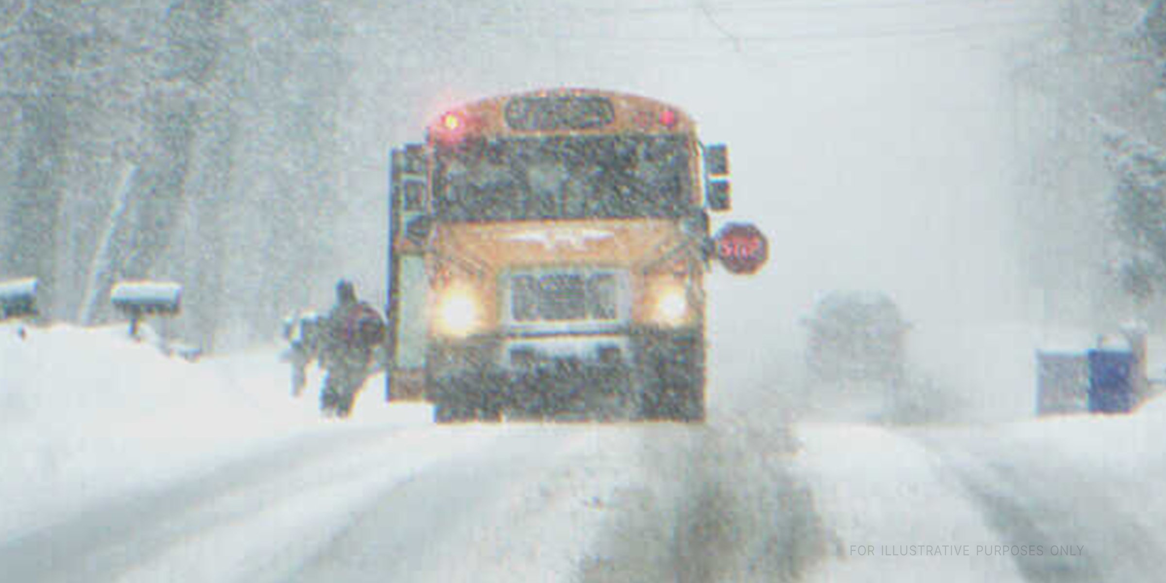 Bus In A Snowstorm. | Source: Getty Images
