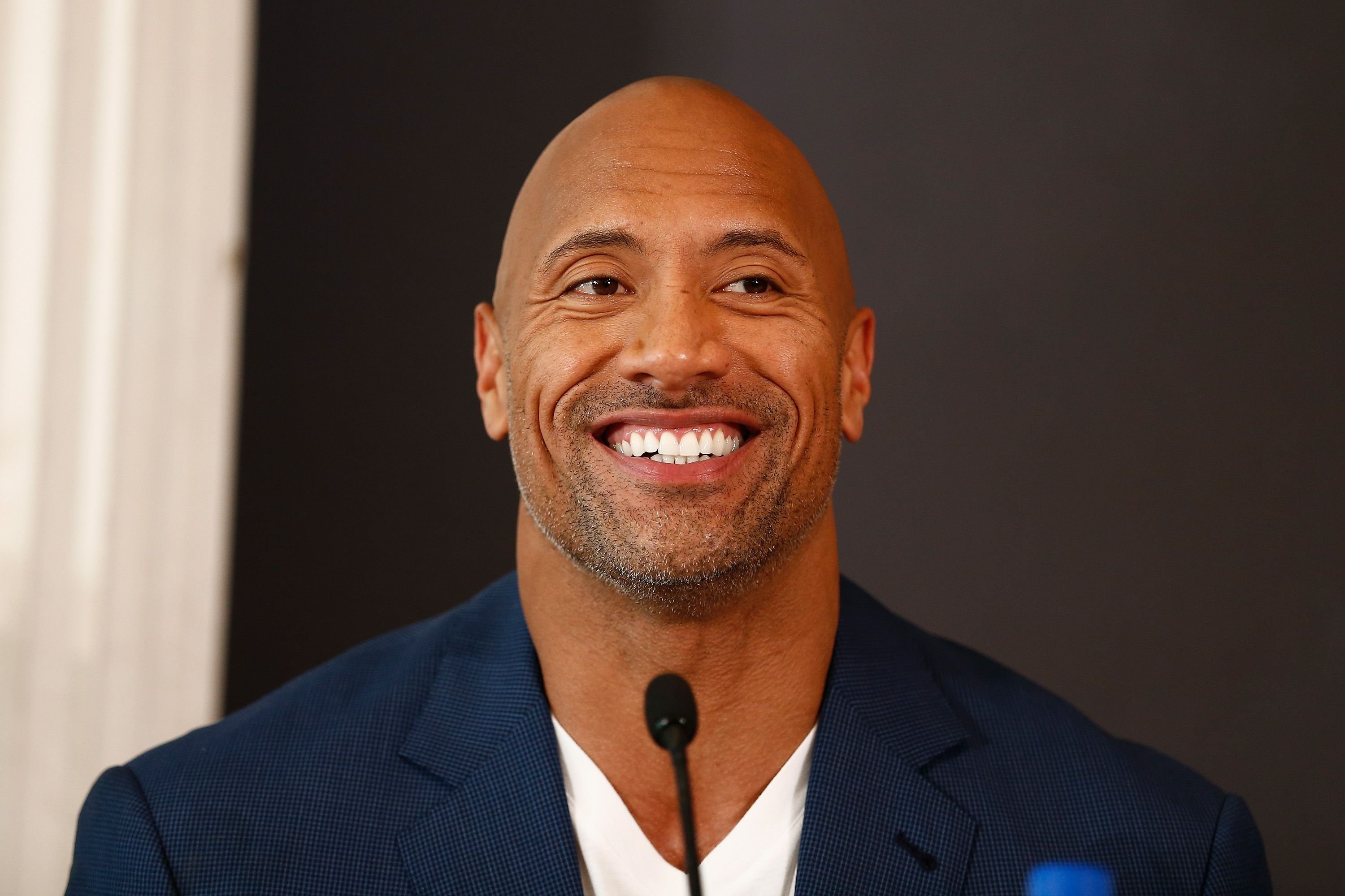 Dwayne Johnson at a press conference for 'Hercules' in 2014 in Berlin, Germany | Source: Getty Images