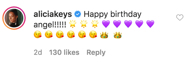Alicia Keys commented on Swizz Beatz's birthday tribute to his daughter Nicole Dean | Source: Instagram.com/therealswizz