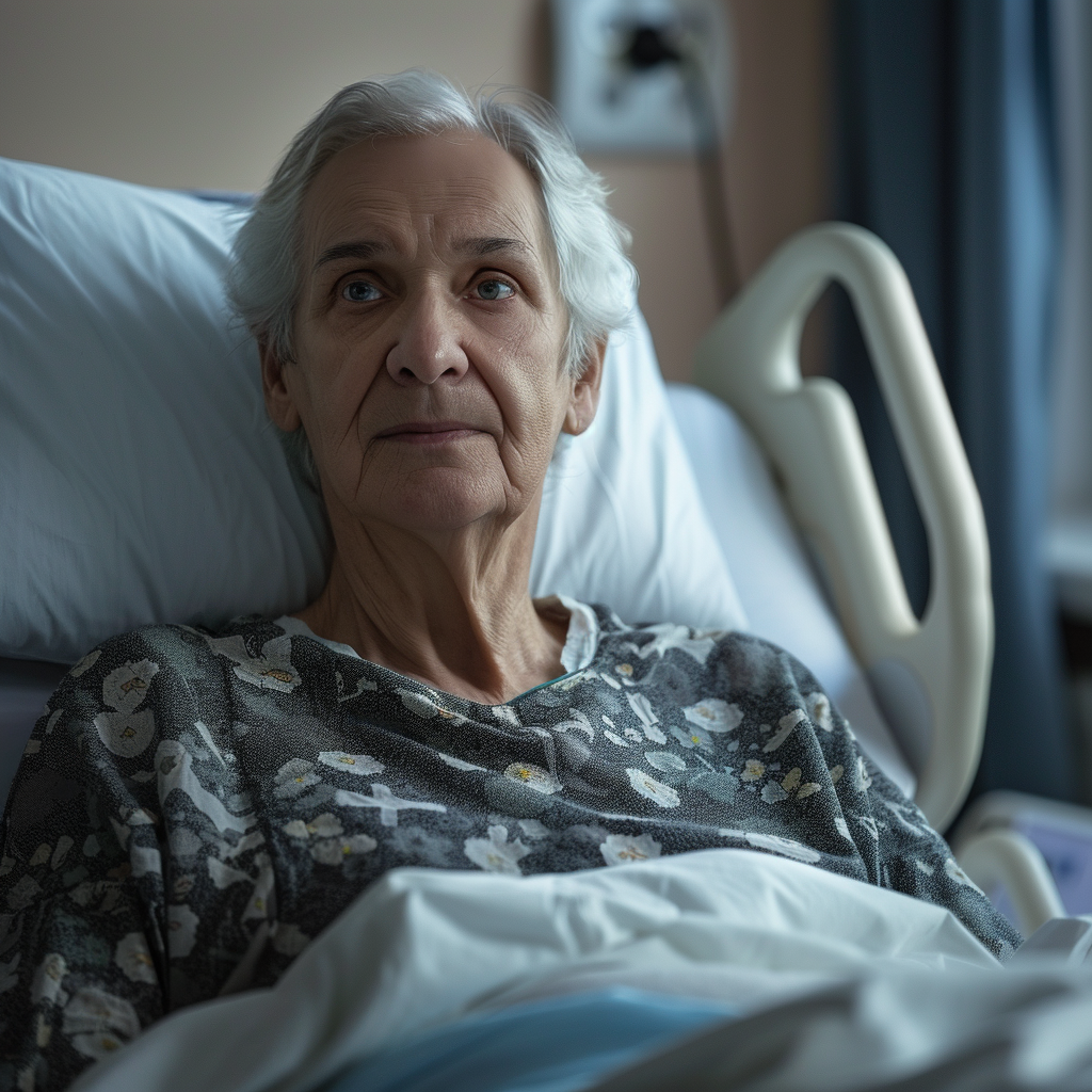 A man sitting in a hospital bed | Source: Midjourney